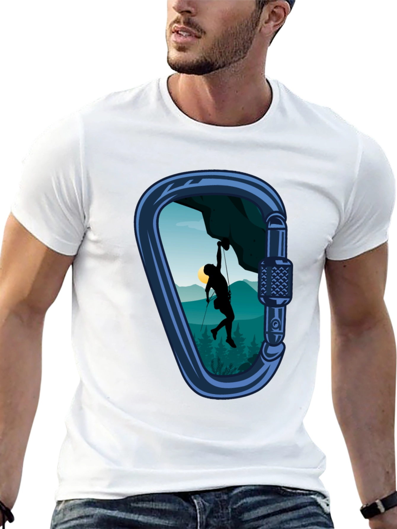 Climbing Carabiner Graphic Tee - Adventure Style