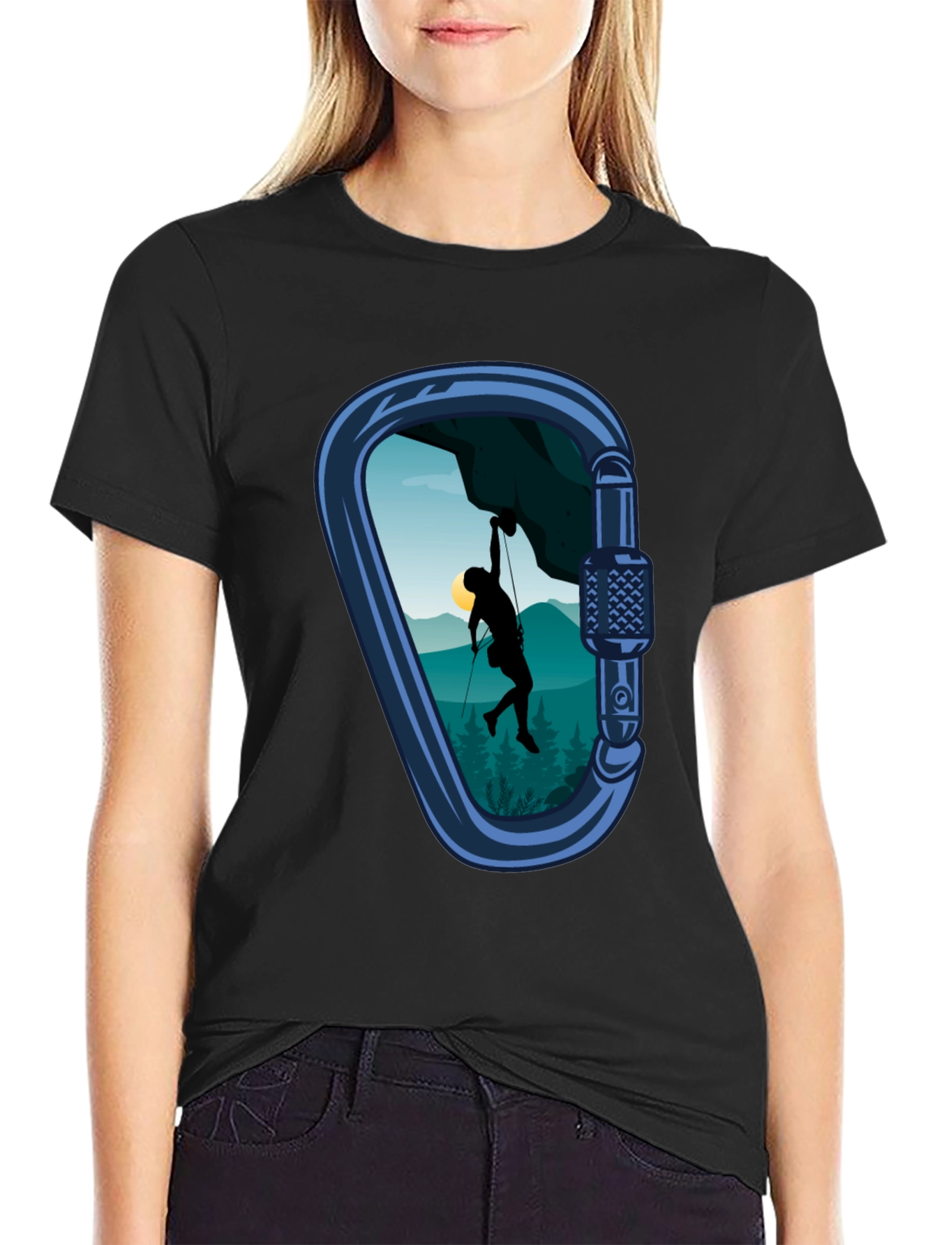 Climbing Carabiner Graphic Tee - Adventure Style