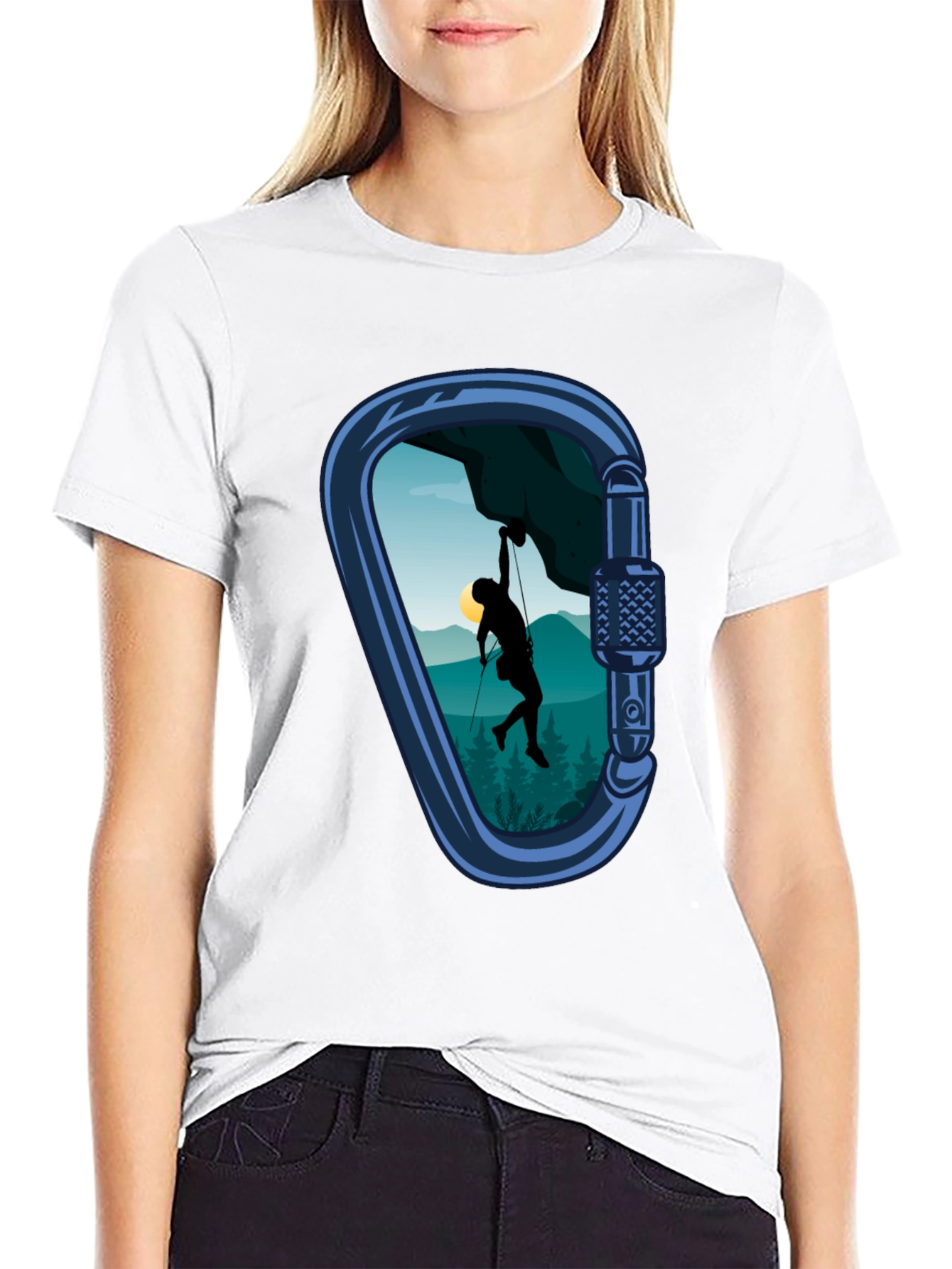 Climbing Carabiner Graphic Tee - Adventure Style