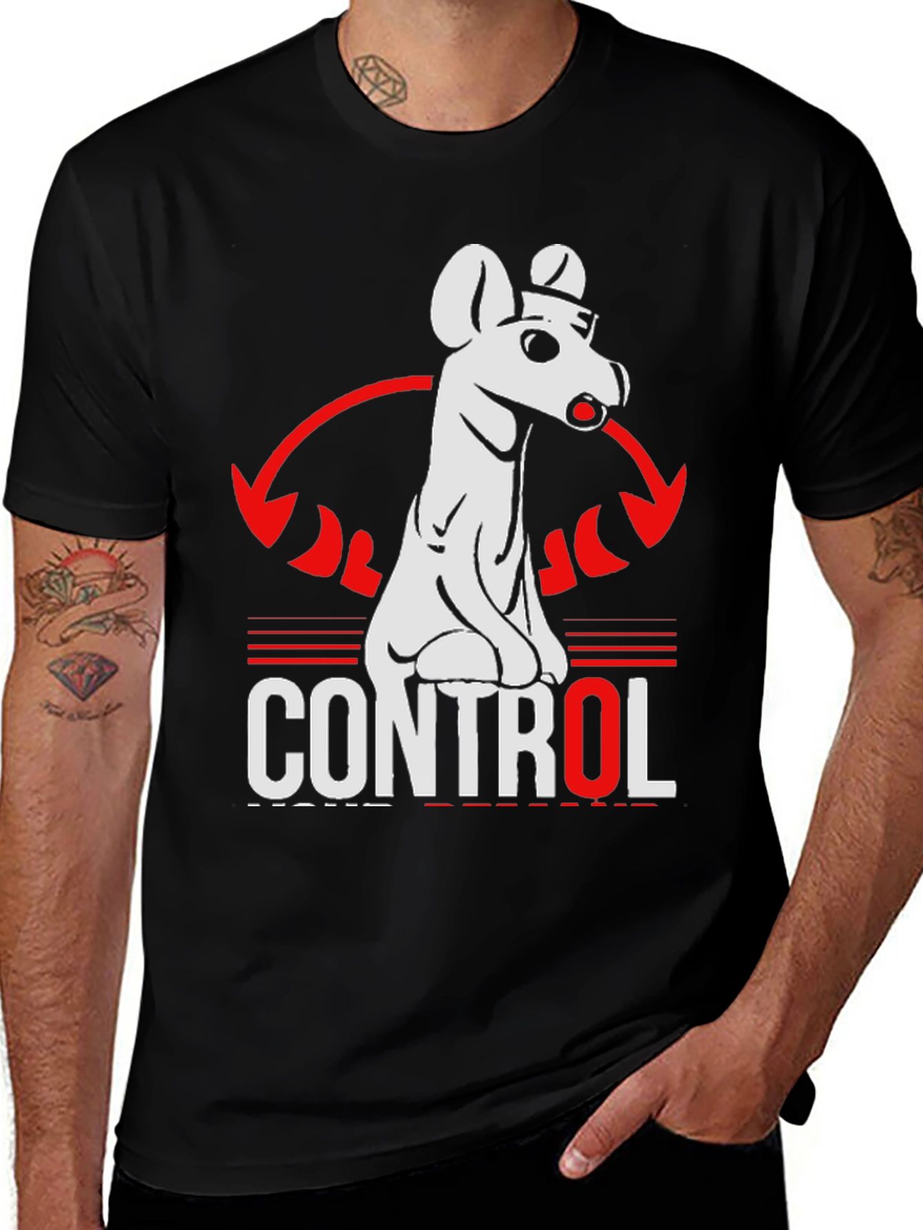 Control Dog Graphic T-Shirt