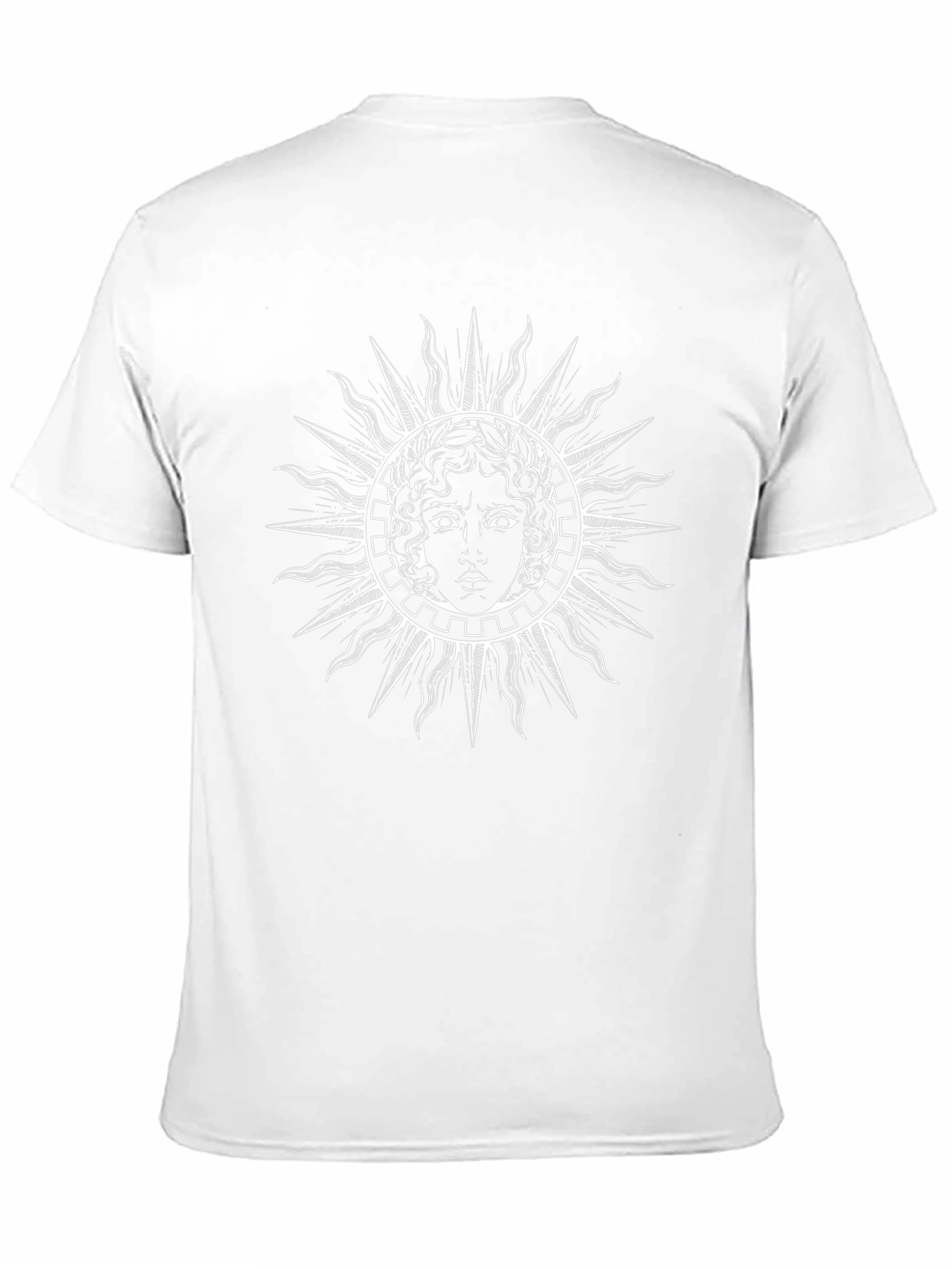 Sun Face Graphic Tee - Black Cotton T-Shirt