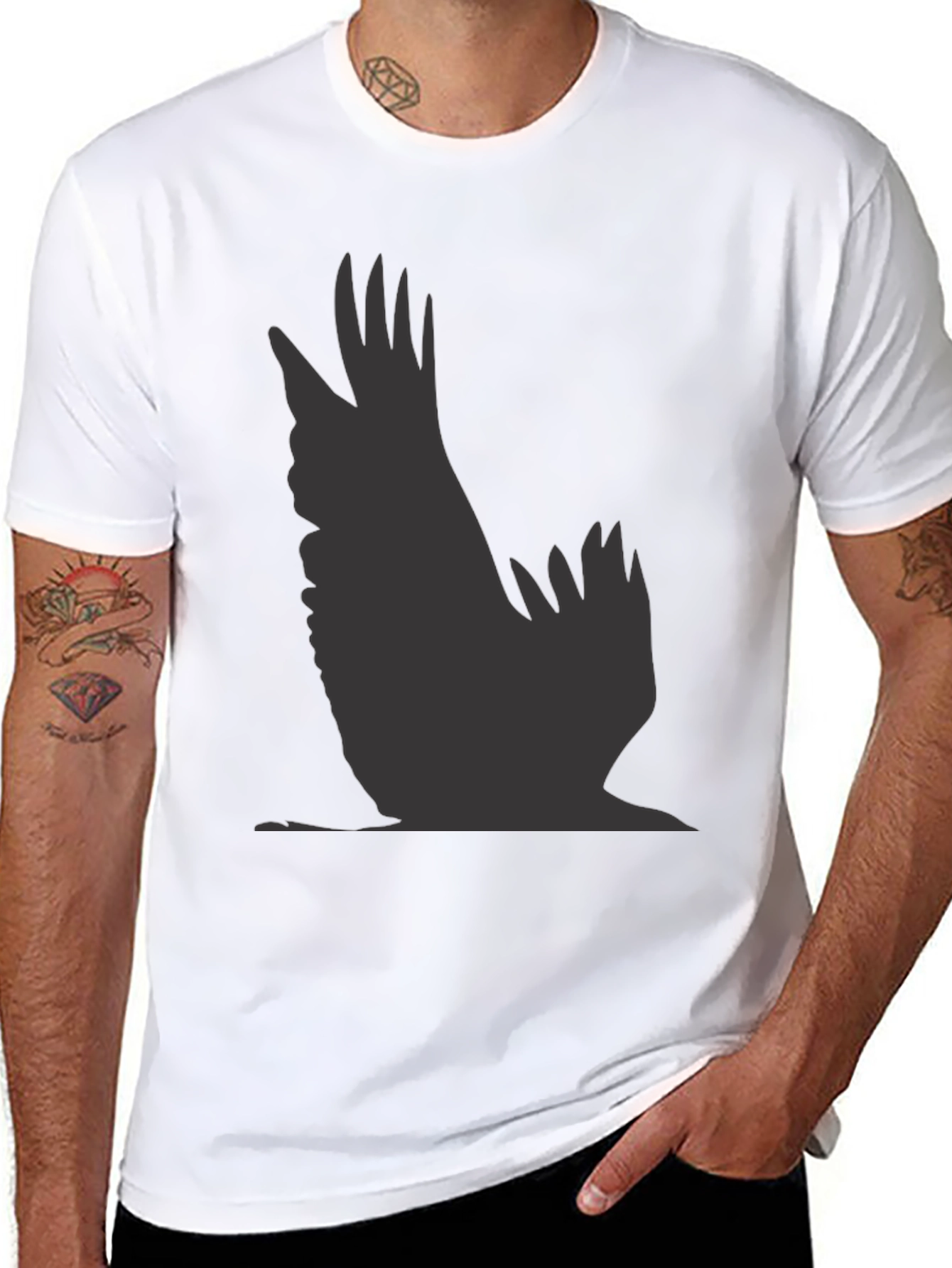 Raven Silhouette Black T-Shirt