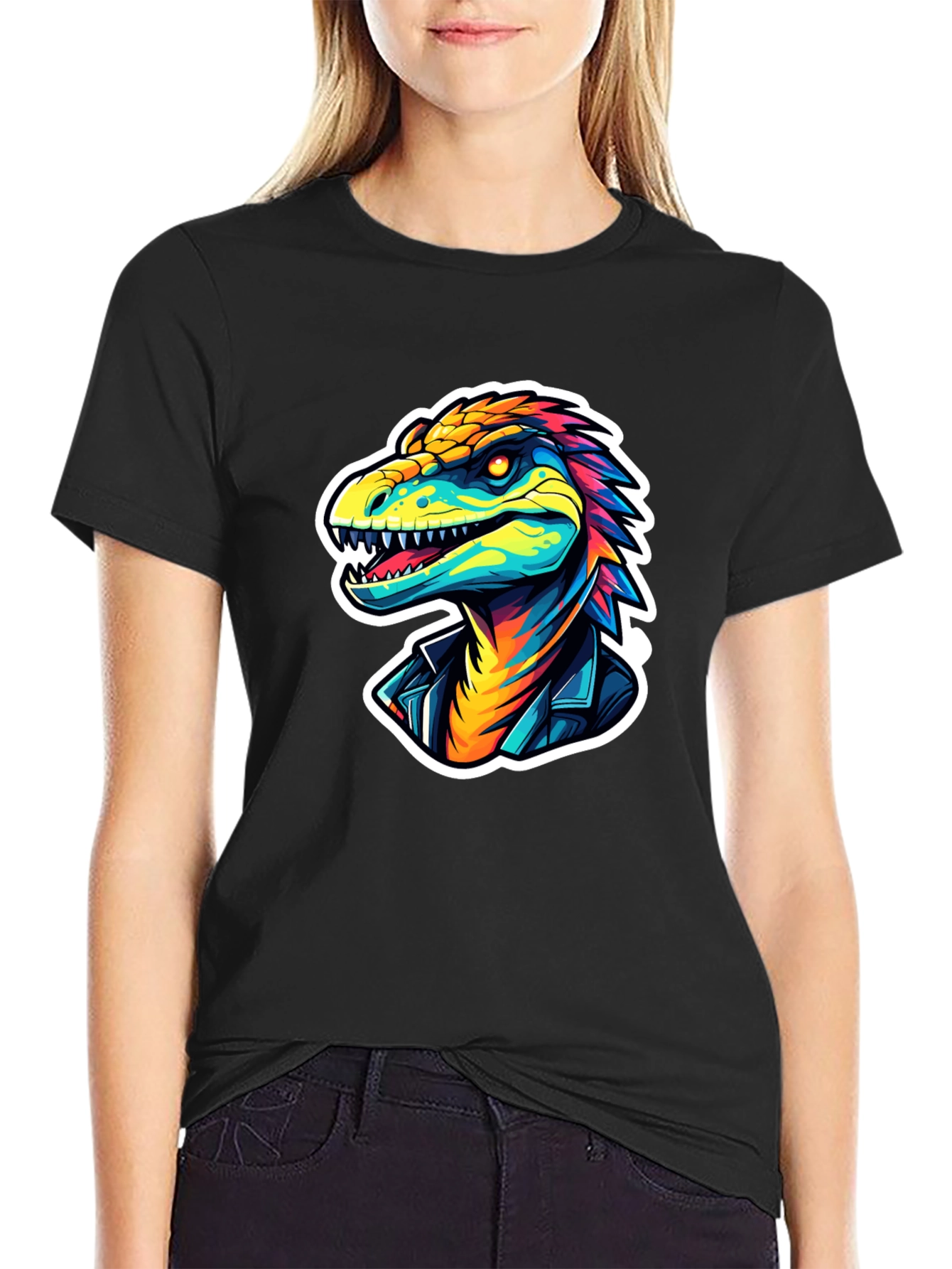 Cool Dino Graphic Tee - Black T-Shirt