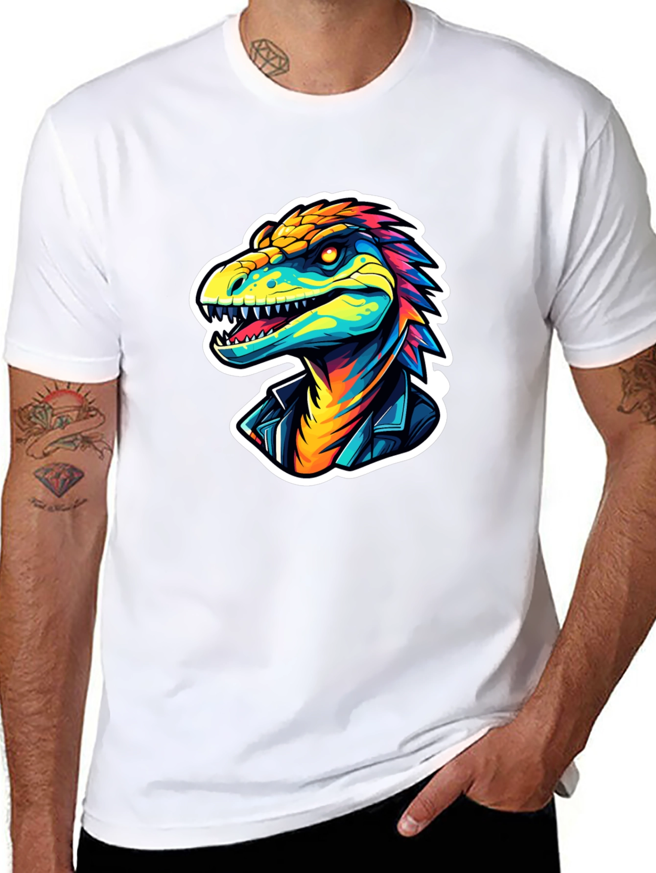 Cool Dino Graphic Tee - Black T-Shirt