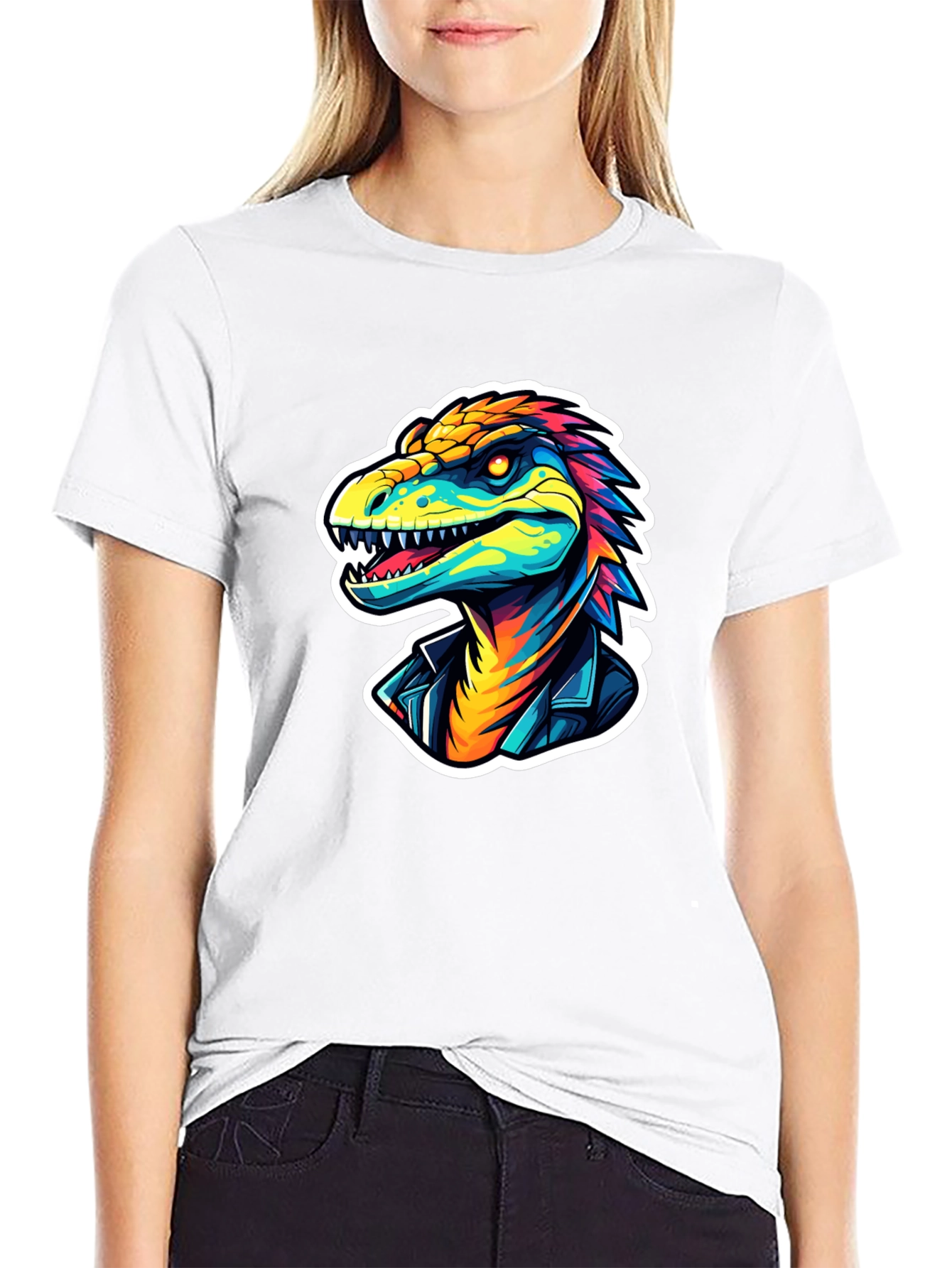 Cool Dino Graphic Tee - Black T-Shirt
