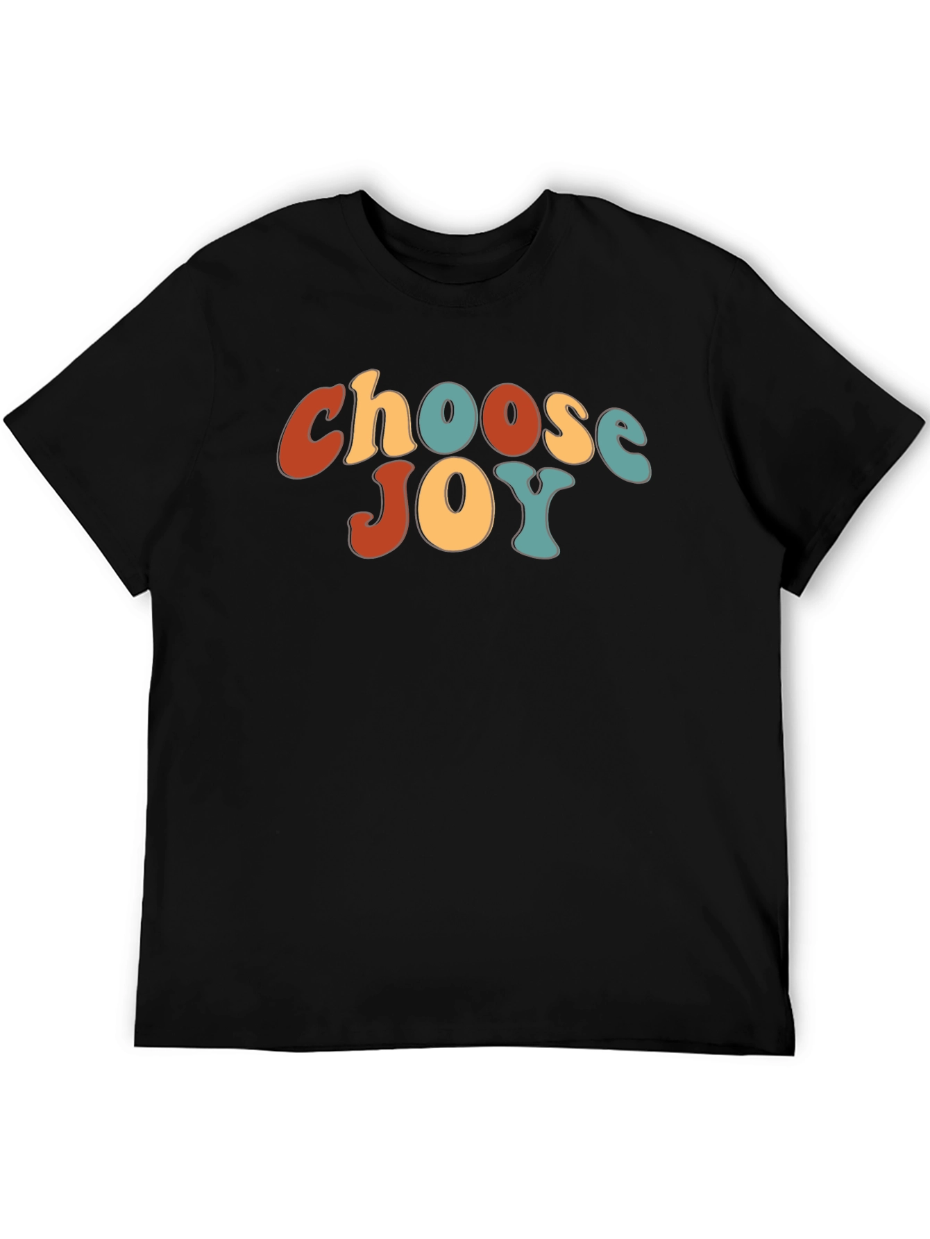 Choose Joy Retro Graphic Tee - Unisex Black T-Shirt