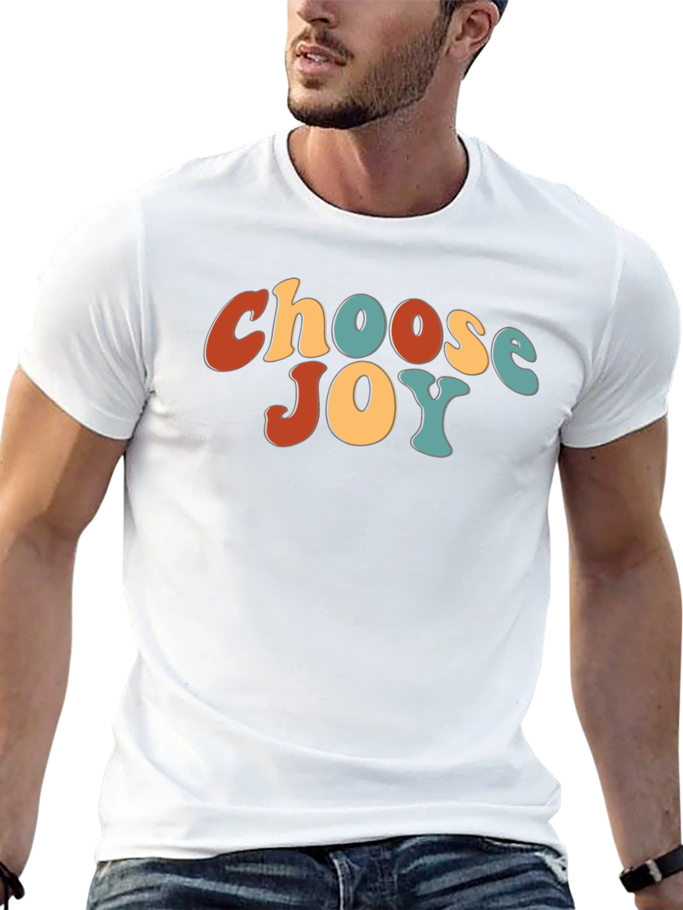 Choose Joy Retro Graphic Tee - Unisex Black T-Shirt