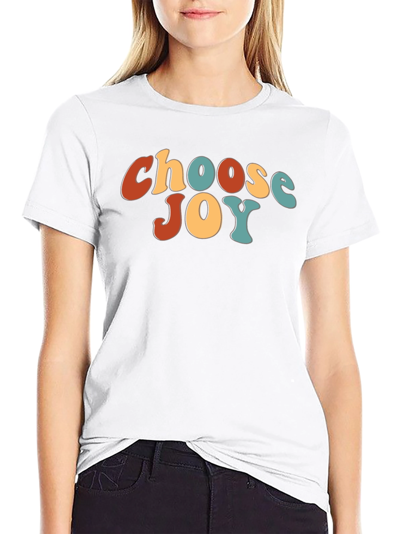 Choose Joy Retro Graphic Tee - Unisex Black T-Shirt