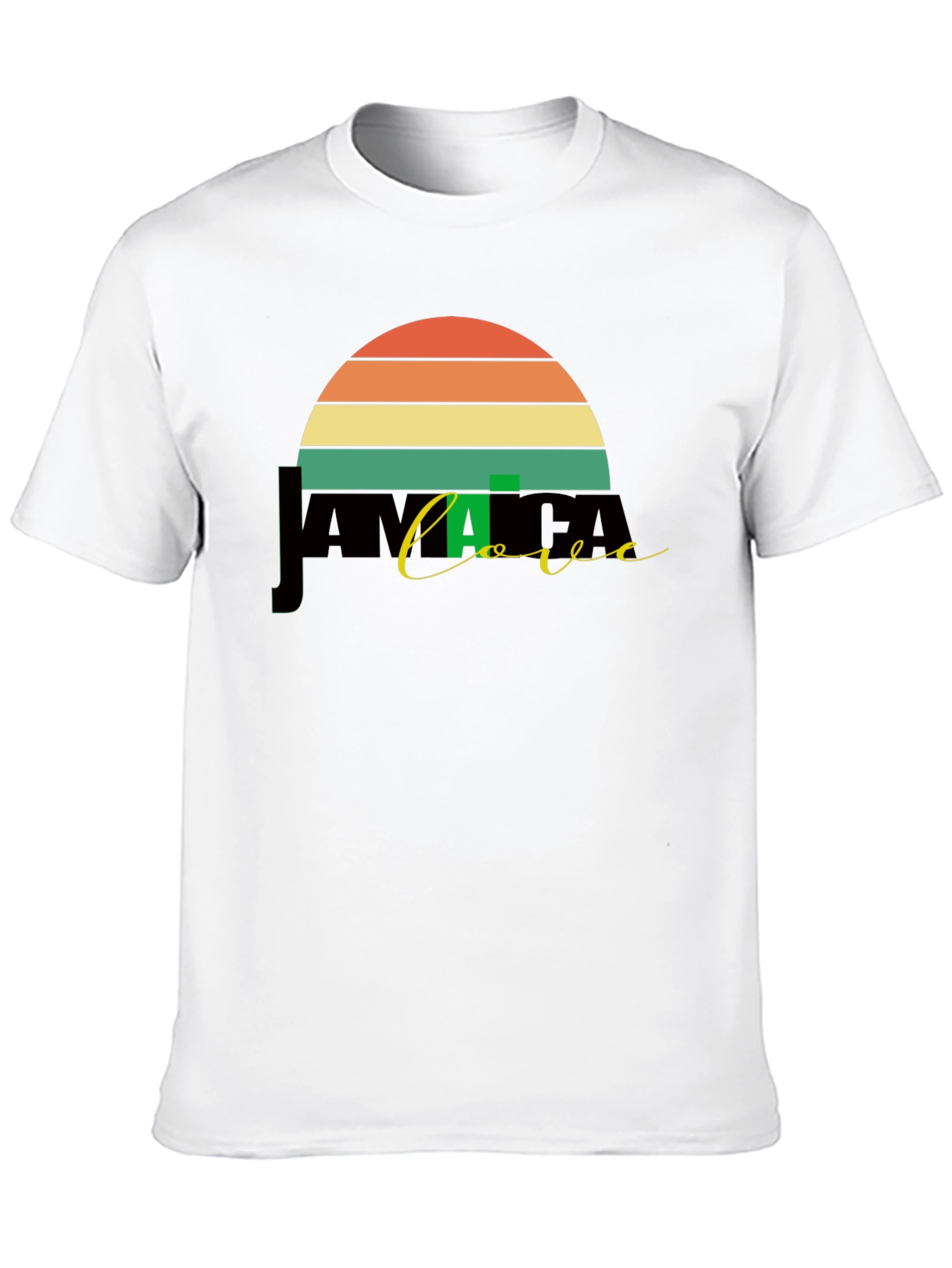 Jamaica Love Retro Graphic Tee - Black Unisex T-Shirt