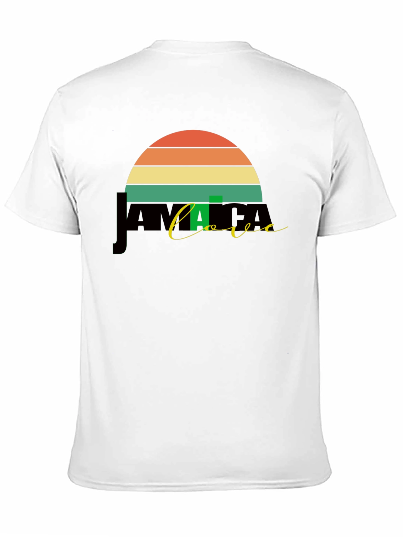 Jamaica Love Retro Graphic Tee - Black Unisex T-Shirt