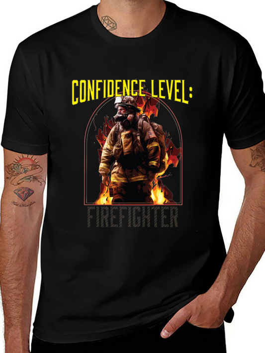 Confidence Level: Firefighter Black T-Shirt