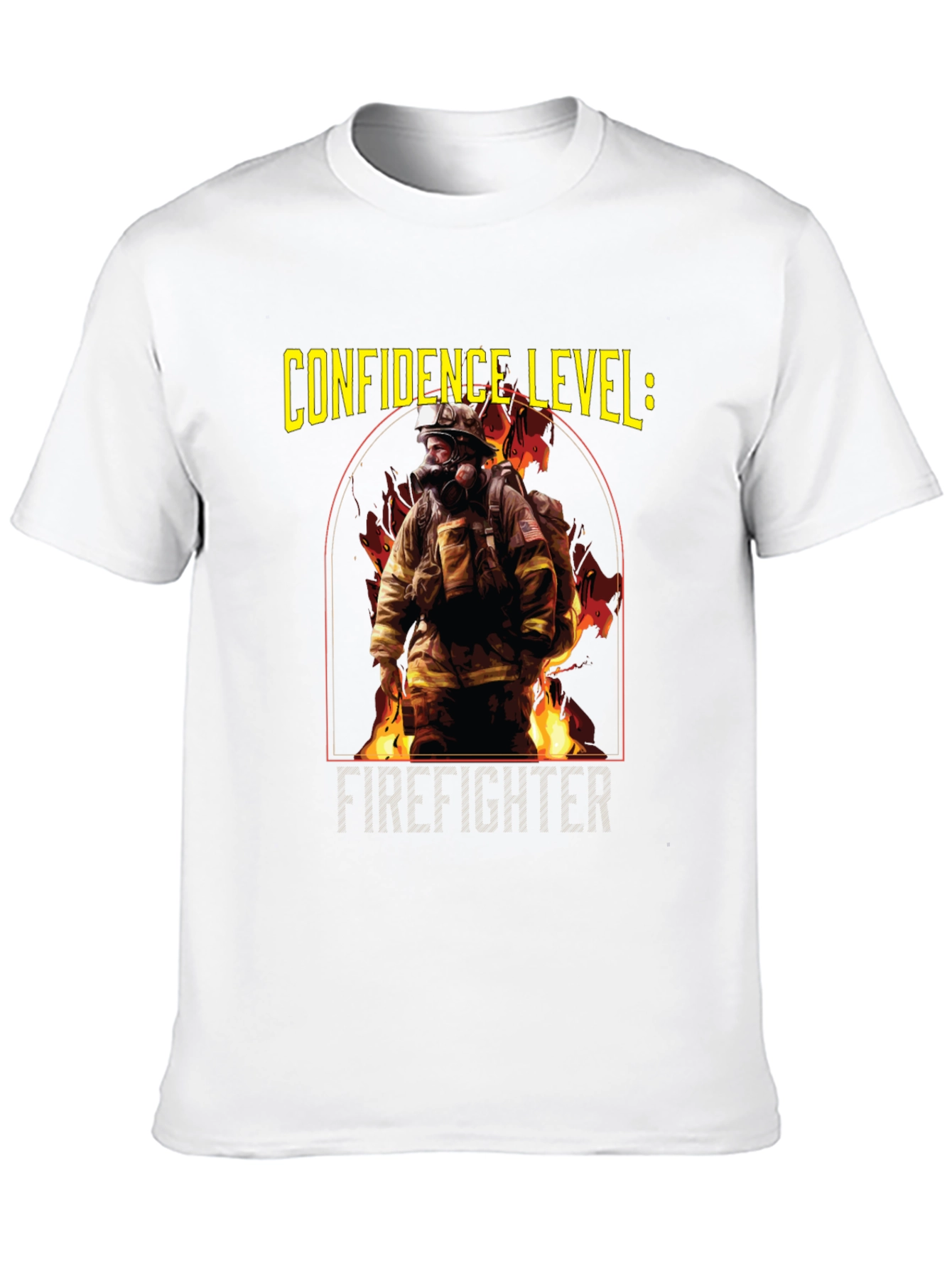 Confidence Level: Firefighter Black T-Shirt