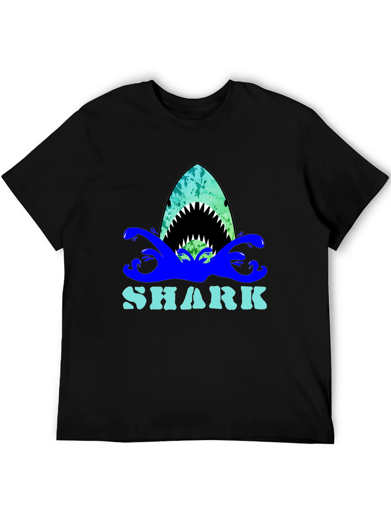 Shark Graphic Print Crew Neck T-Shirt