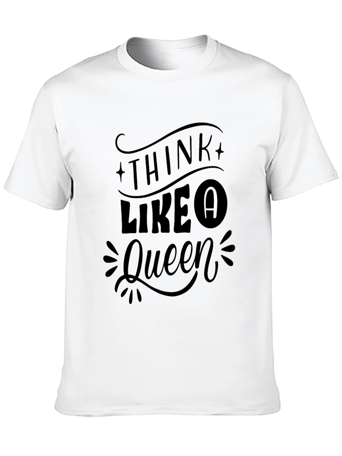 Think Like A Queen Graphic Tee - Black Unisex