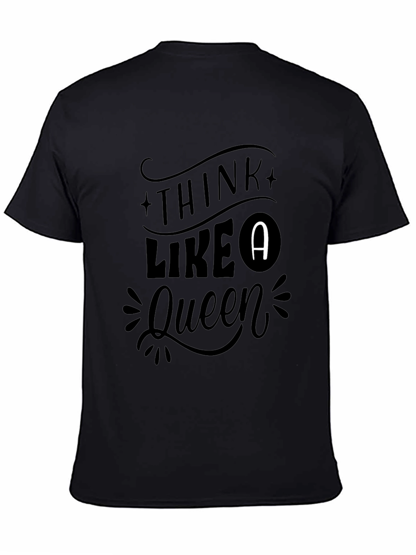 Think Like A Queen Graphic Tee - Black Unisex