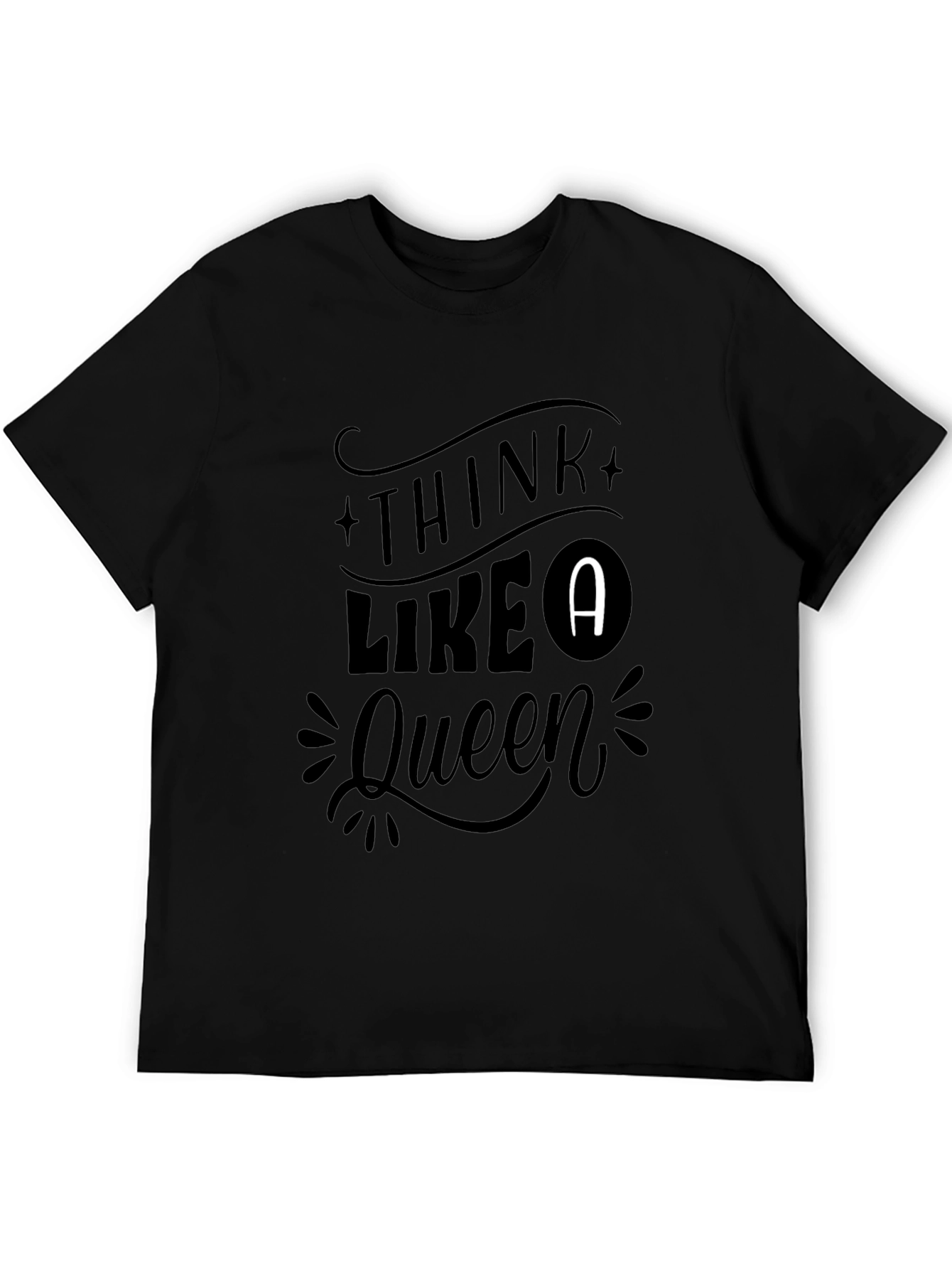 Think Like A Queen Graphic Tee - Black Unisex