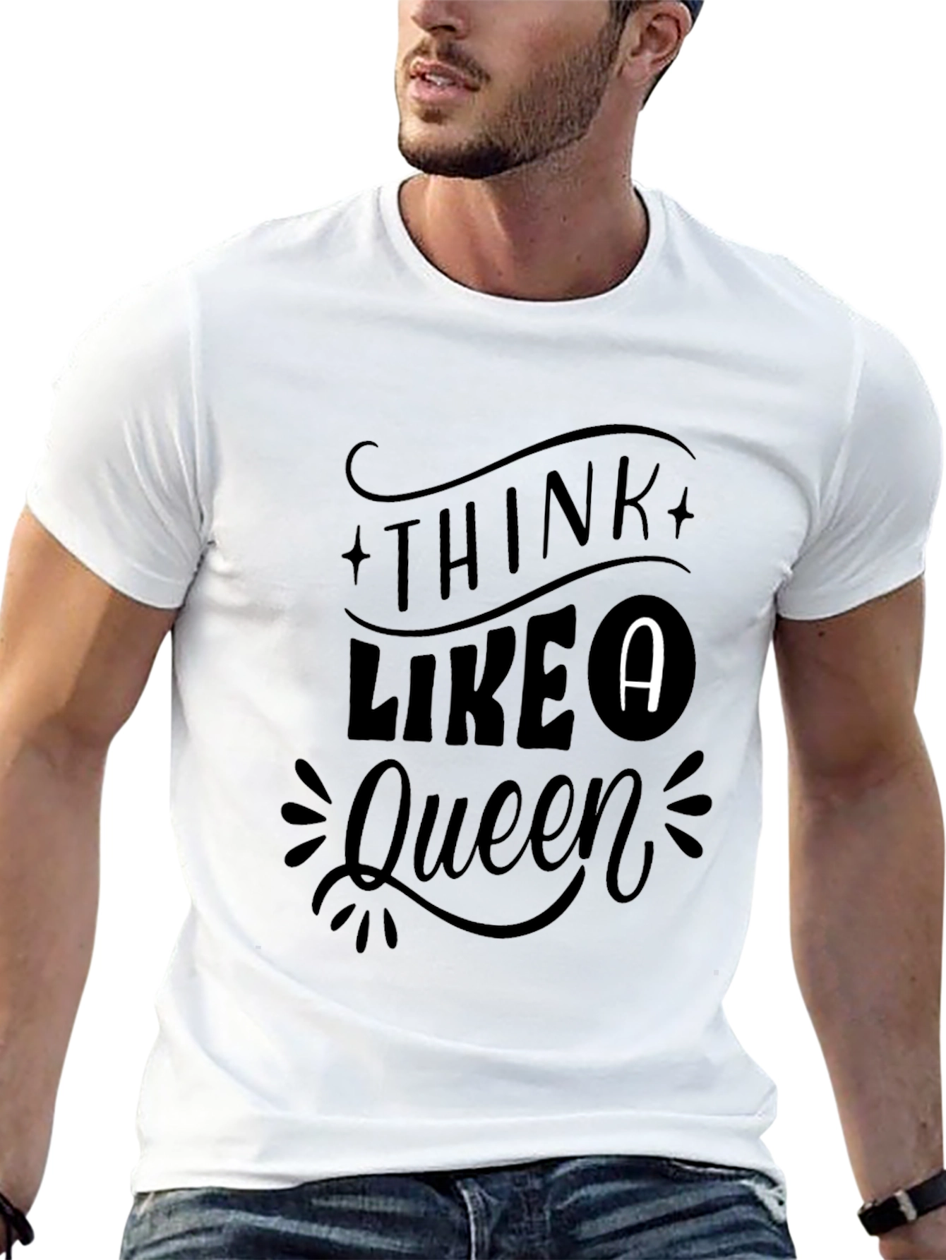 Think Like A Queen Graphic Tee - Black Unisex
