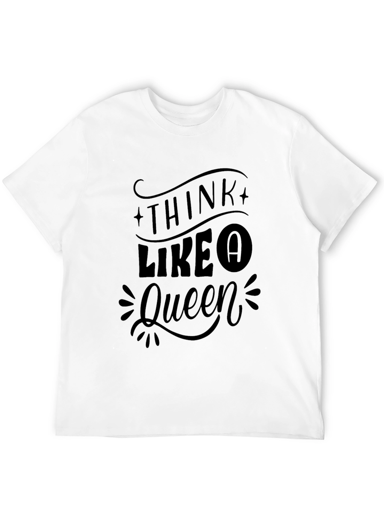 Think Like A Queen Graphic Tee - Black Unisex