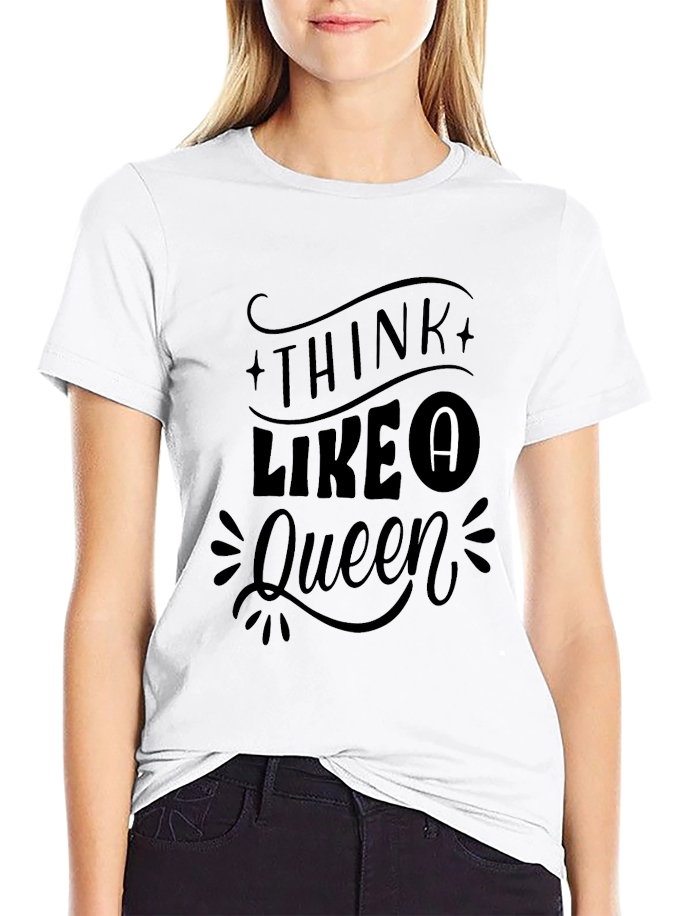 Think Like A Queen Graphic Tee - Black Unisex