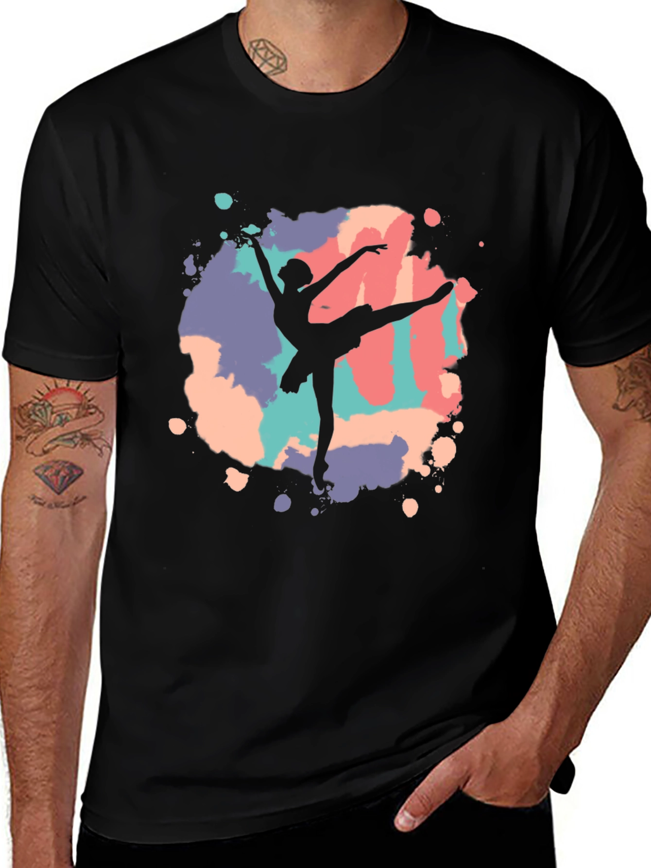 Ballet Dancer Graphic Tee - Black T-Shirt
