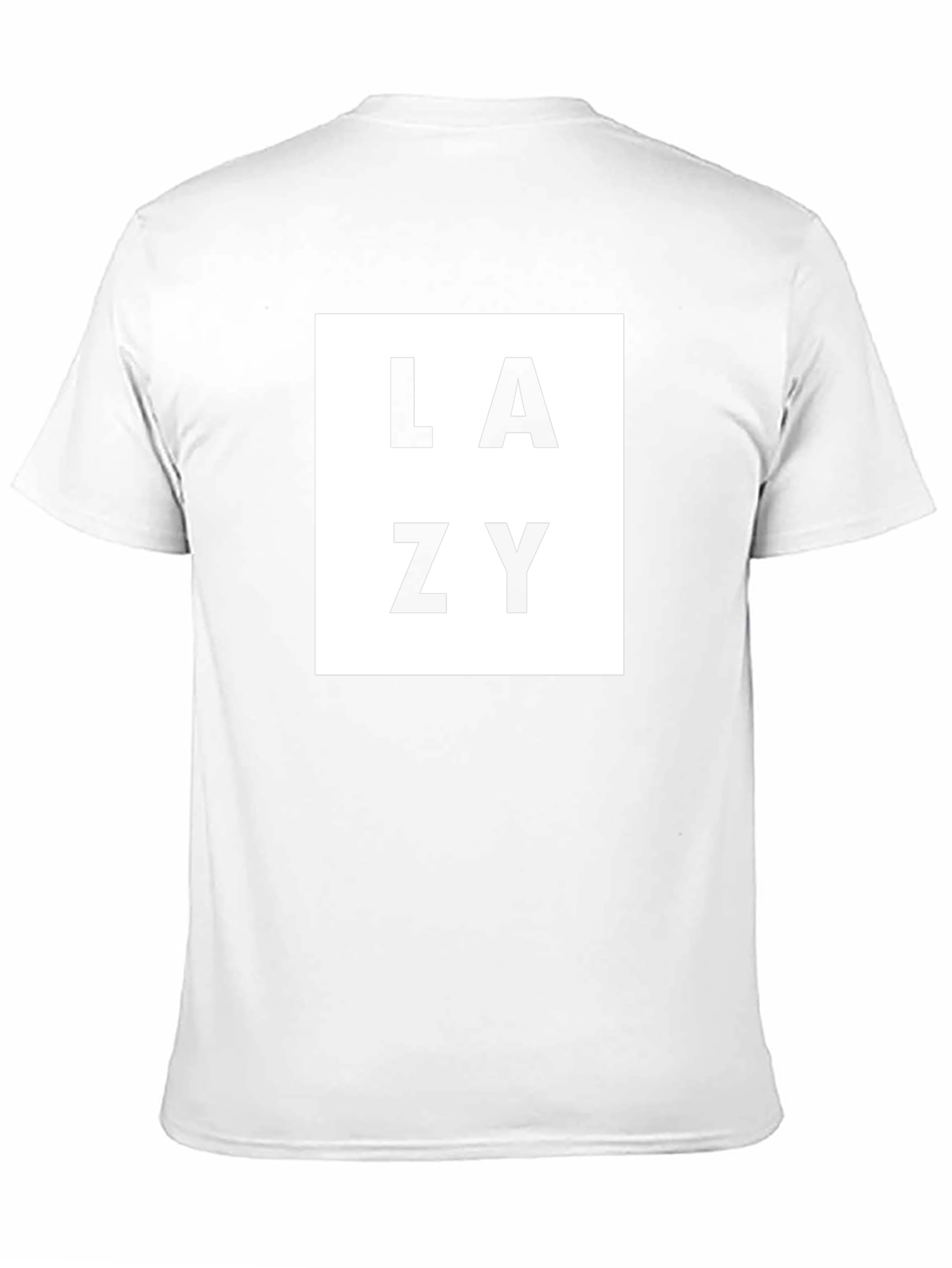 Lazy Graphic Tee - Black Crew Neck Casual T-Shirt