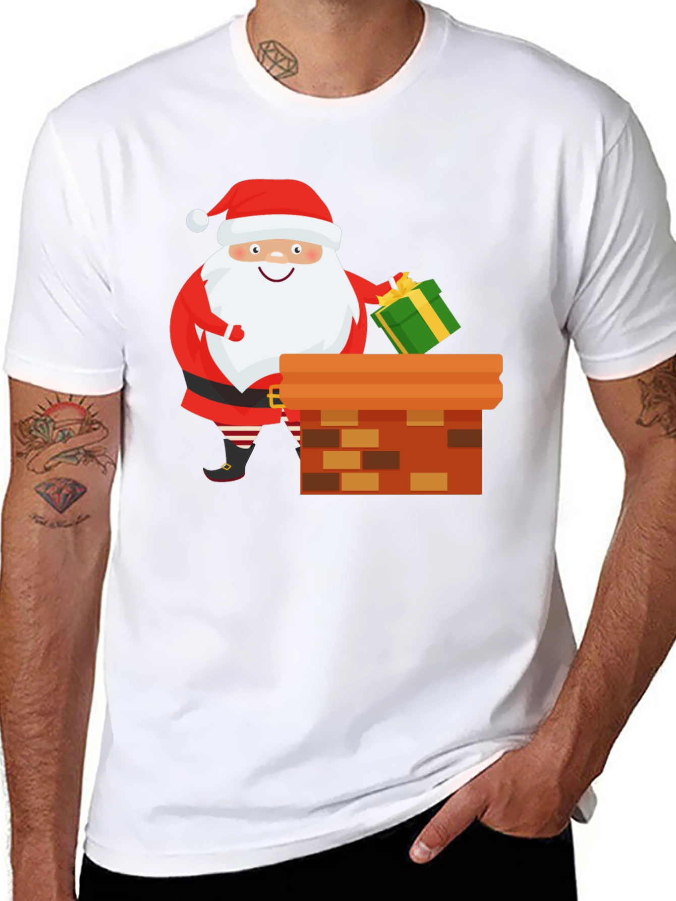 Santa Claus Chimney Christmas T-Shirt
