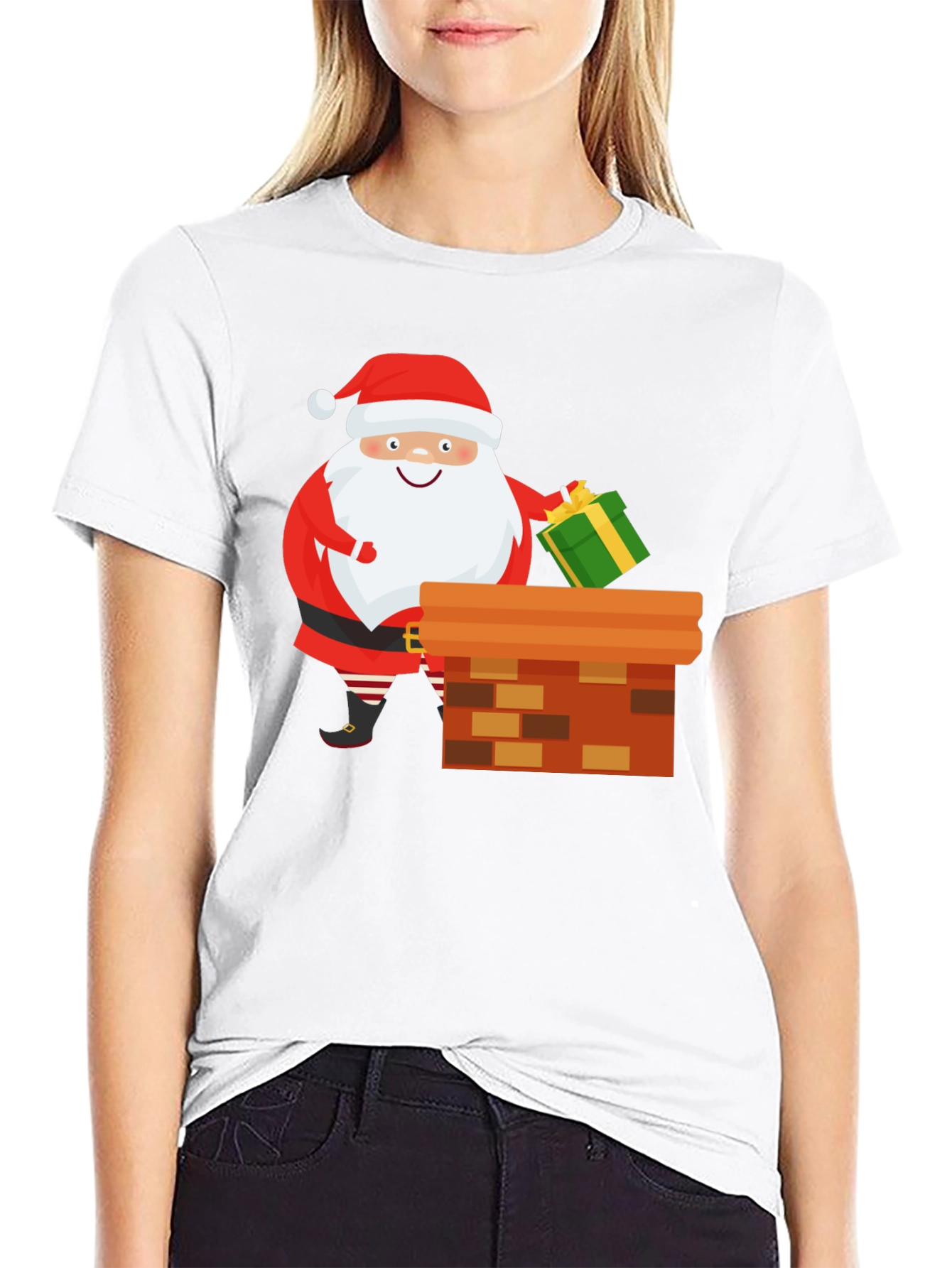 Santa Claus Chimney Christmas T-Shirt