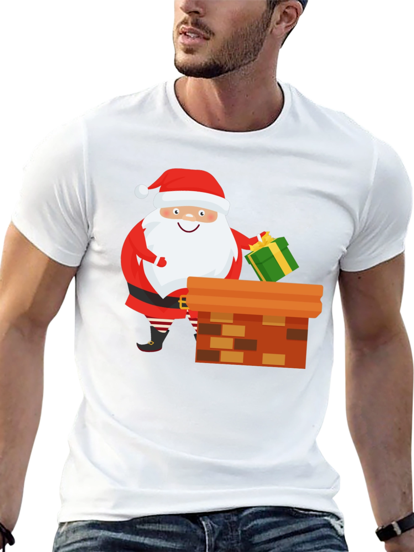 Santa Claus Chimney Christmas T-Shirt