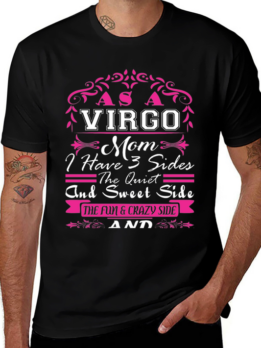 Virgo Mom 3 Sides Graphic T-Shirt