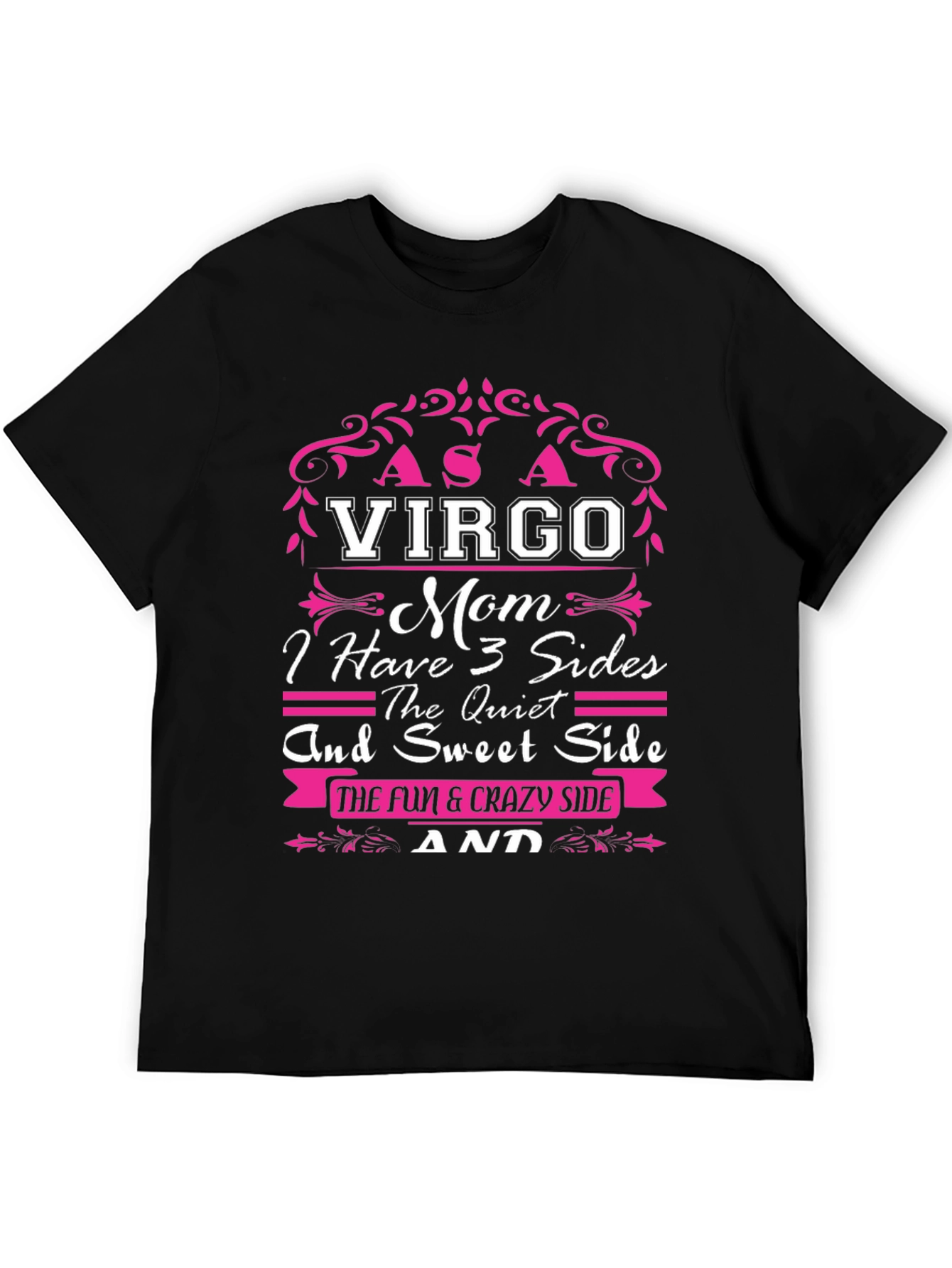 Virgo Mom 3 Sides Graphic T-Shirt
