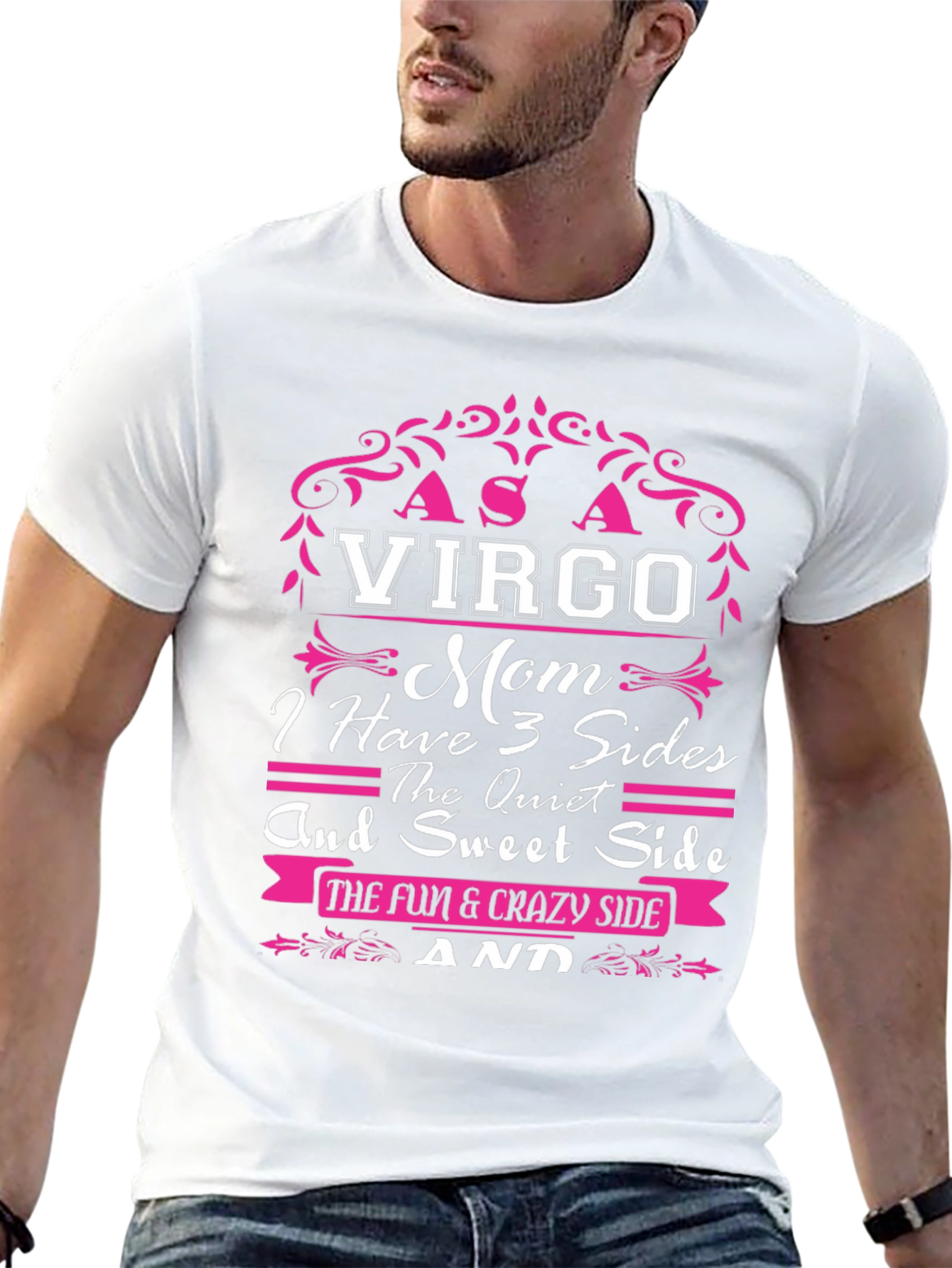 Virgo Mom 3 Sides Graphic T-Shirt
