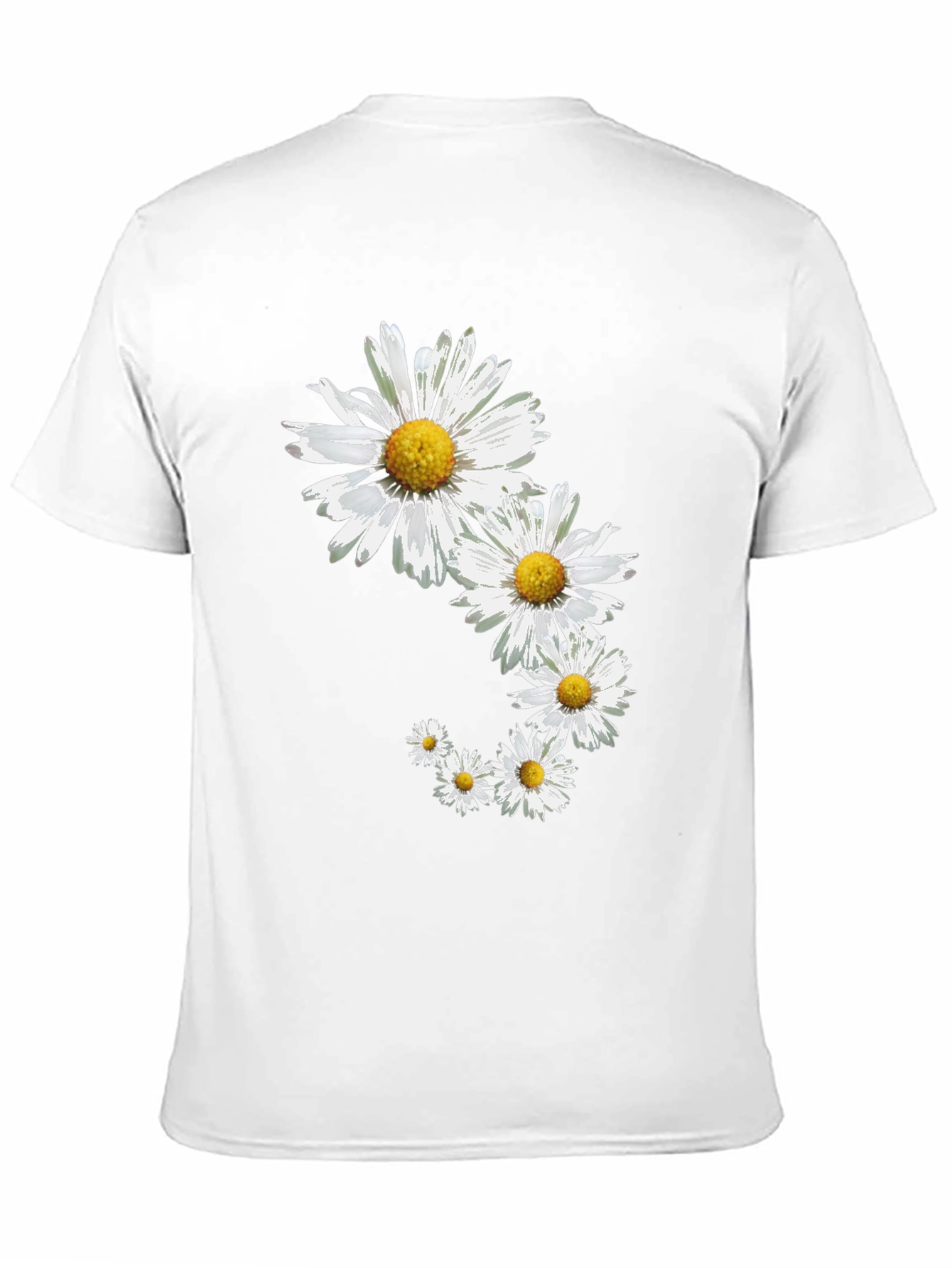 Daisy Chain Graphic Tee - Black Cotton Blend