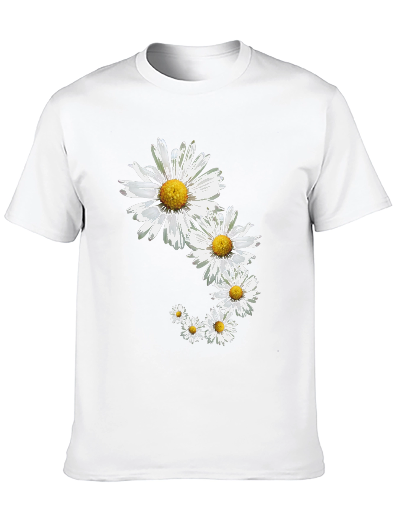 Daisy Chain Graphic Tee - Black Cotton Blend
