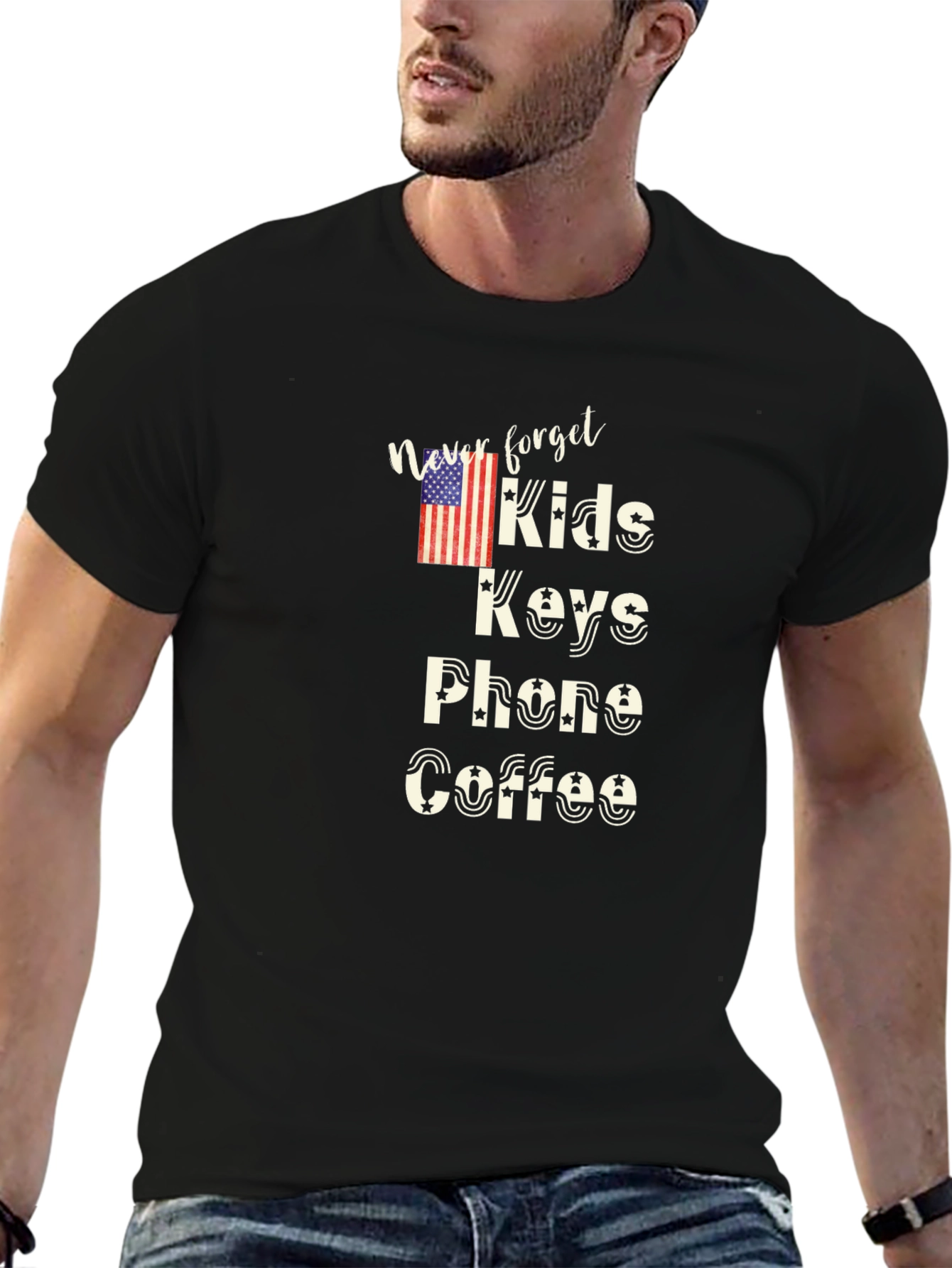 Never Forget Kids Keys Phone Coffee T-Shirt