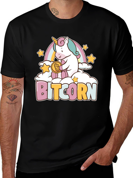 Bitcorn Unicorn T-Shirt - Crypto Pun!