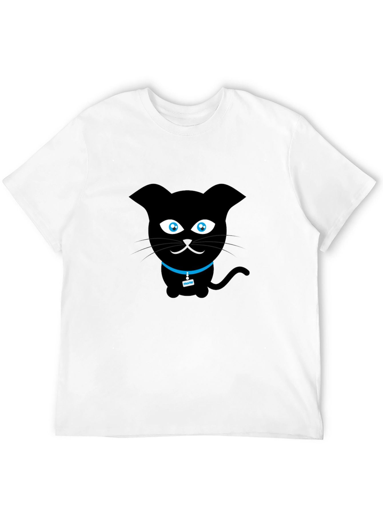 Black Cat Graphic Tee - Cute Cartoon Design