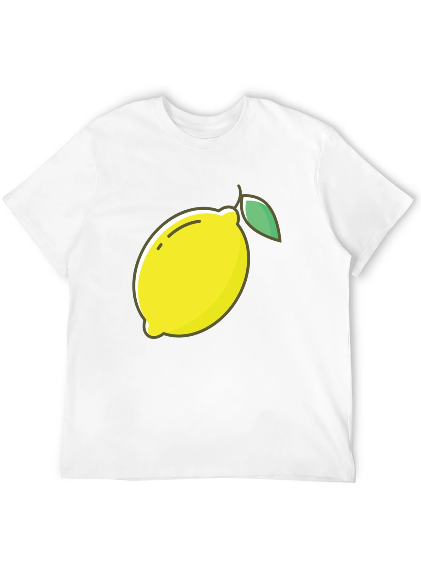 Lemon Graphic Tee - Black Casual T-Shirt