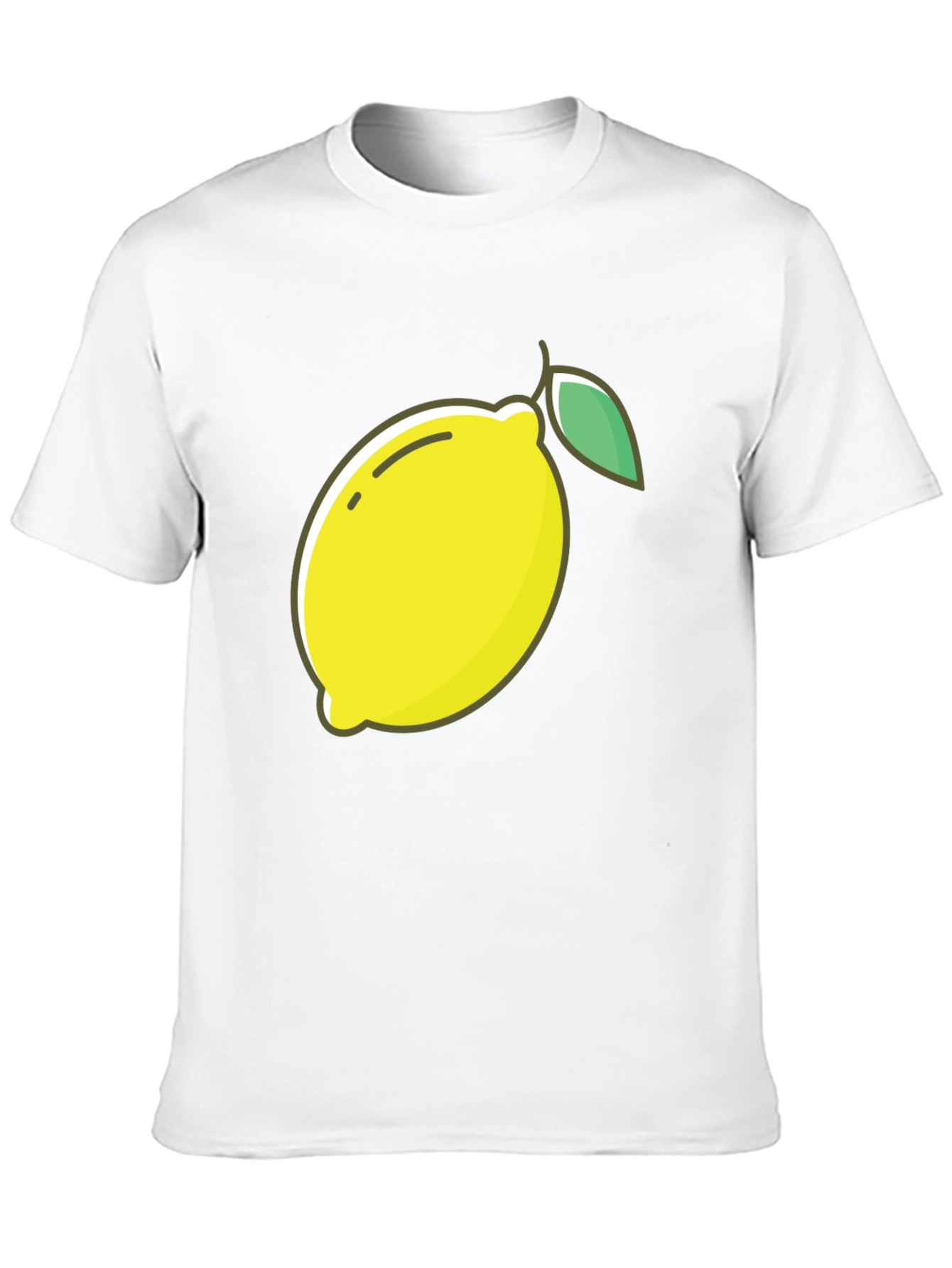 Lemon Graphic Tee - Black Casual T-Shirt