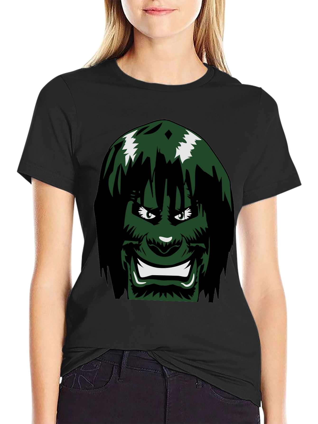 Green Monster Face Graphic Tee