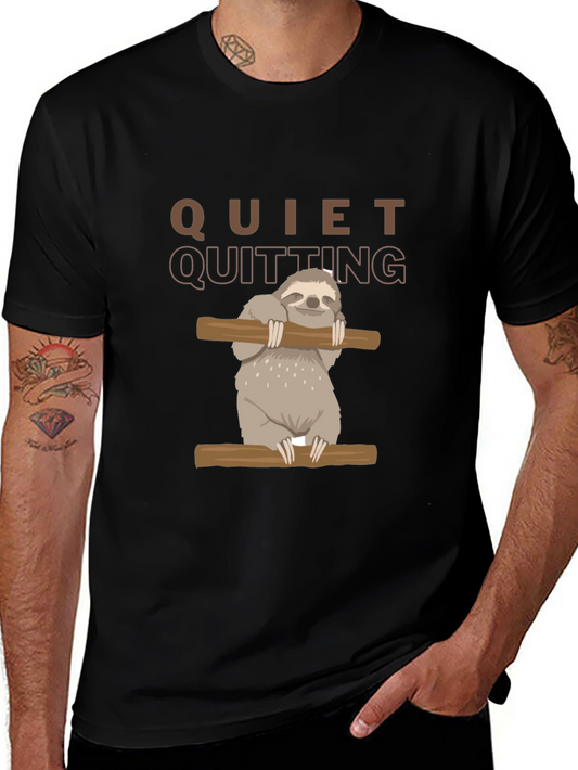 Quiet Quitting Sloth Graphic T-Shirt