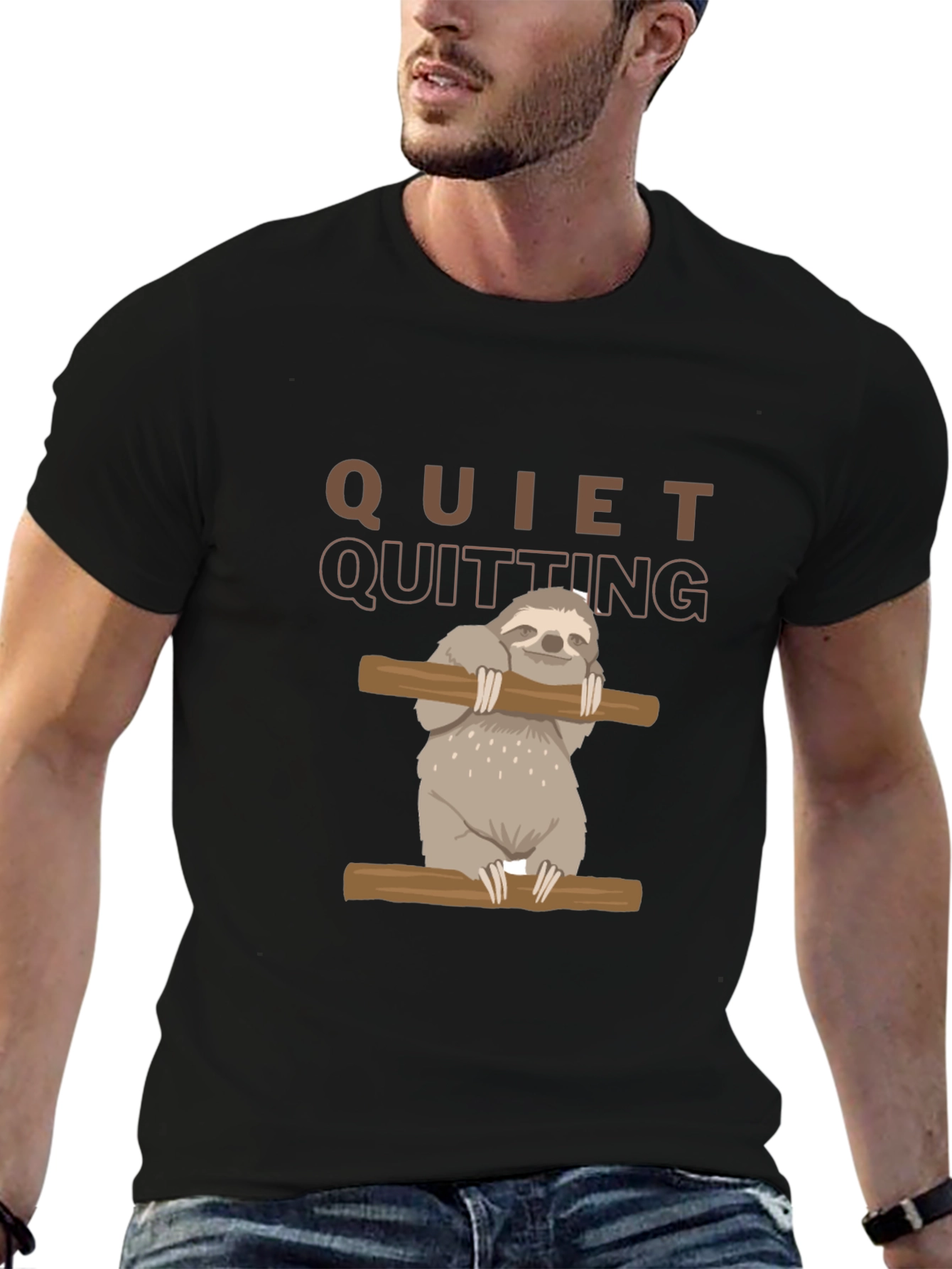 Quiet Quitting Sloth Graphic T-Shirt