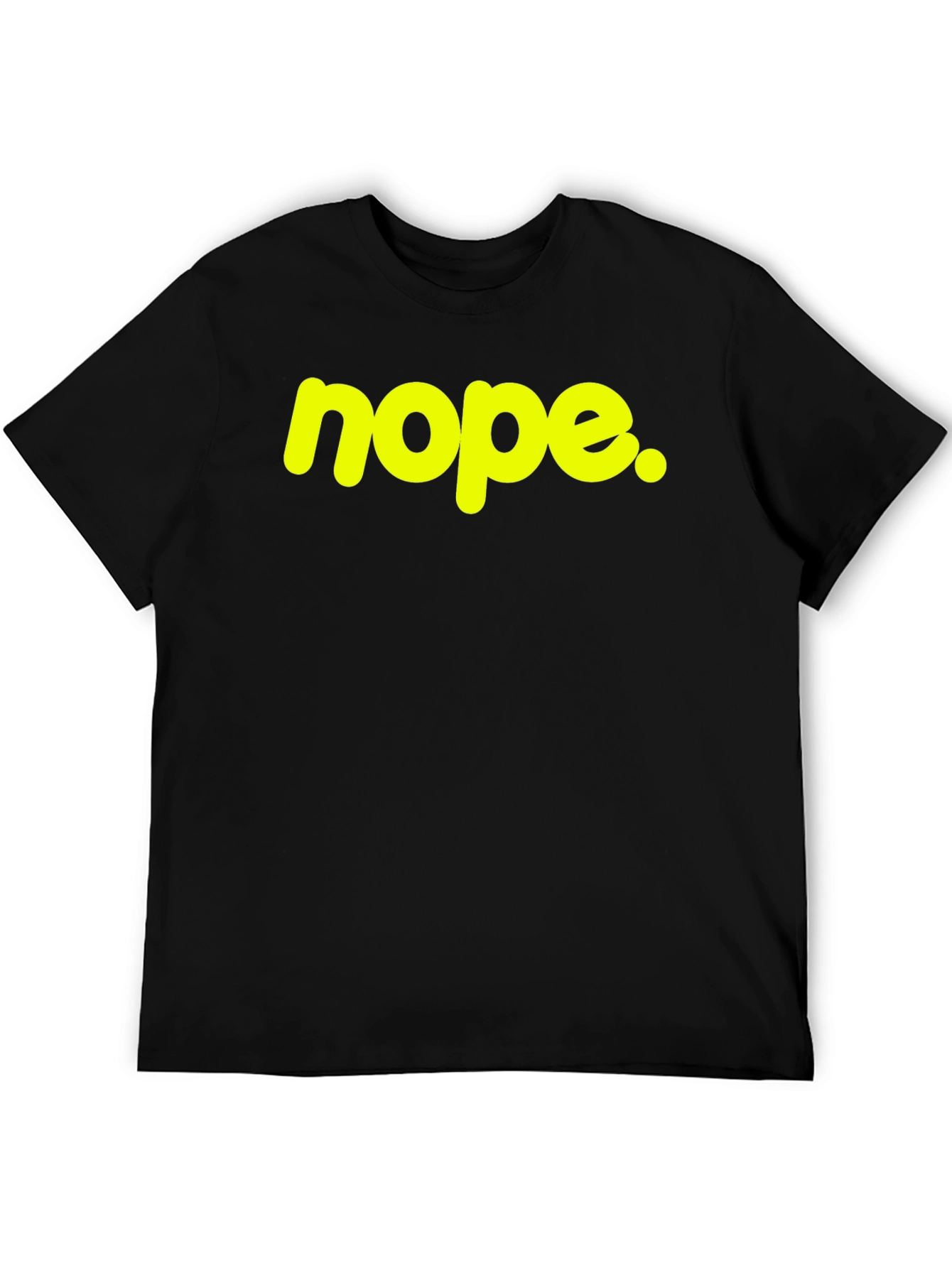 Nope Graphic Tee - Casual Black Cotton T-Shirt