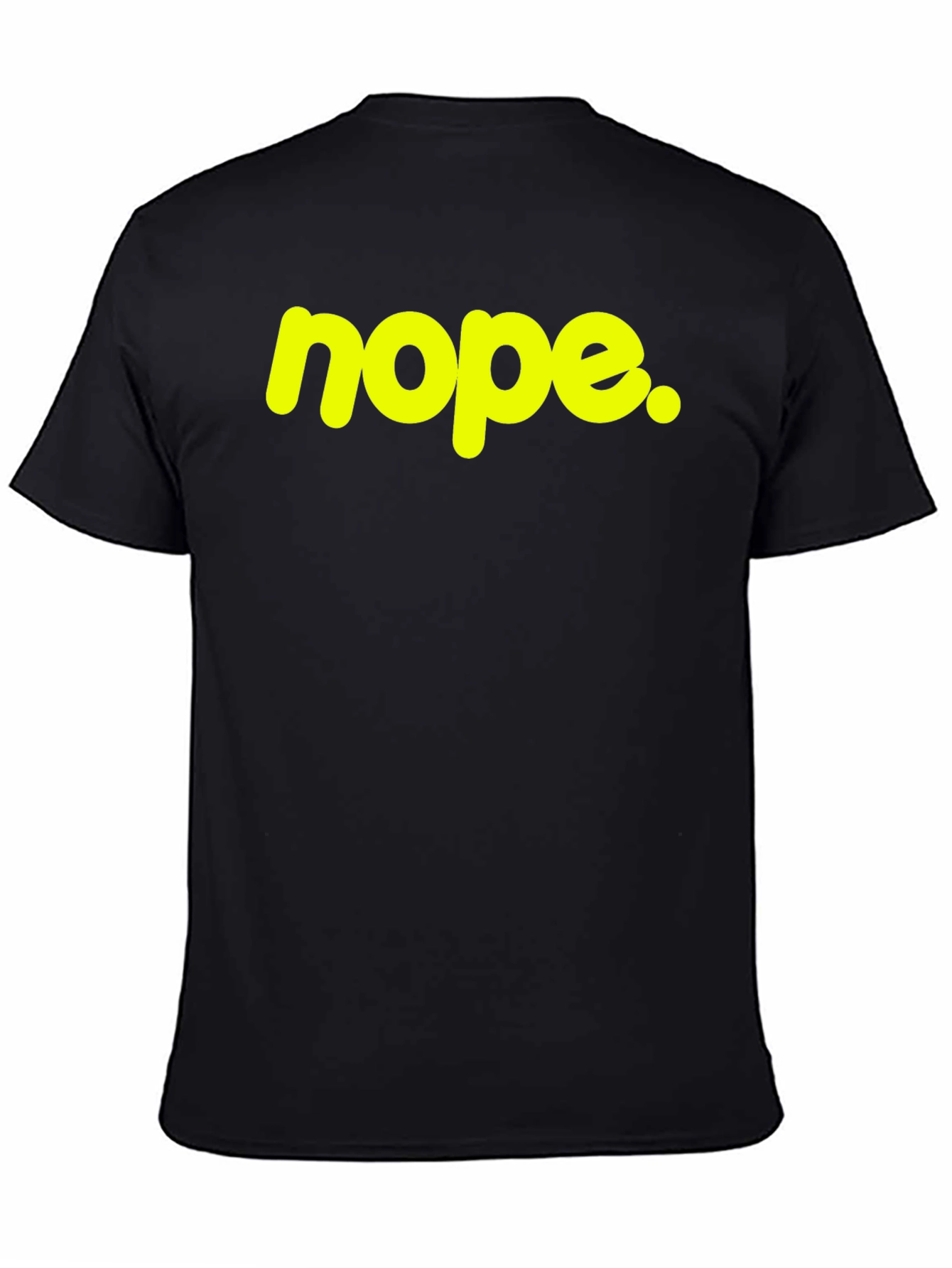 Nope Graphic Tee - Casual Black Cotton T-Shirt