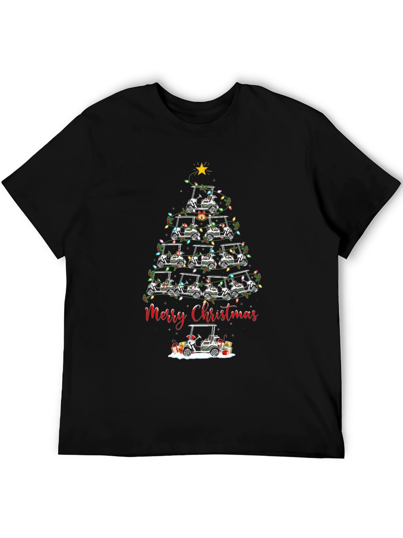 Golf Cart Christmas Tree T-Shirt