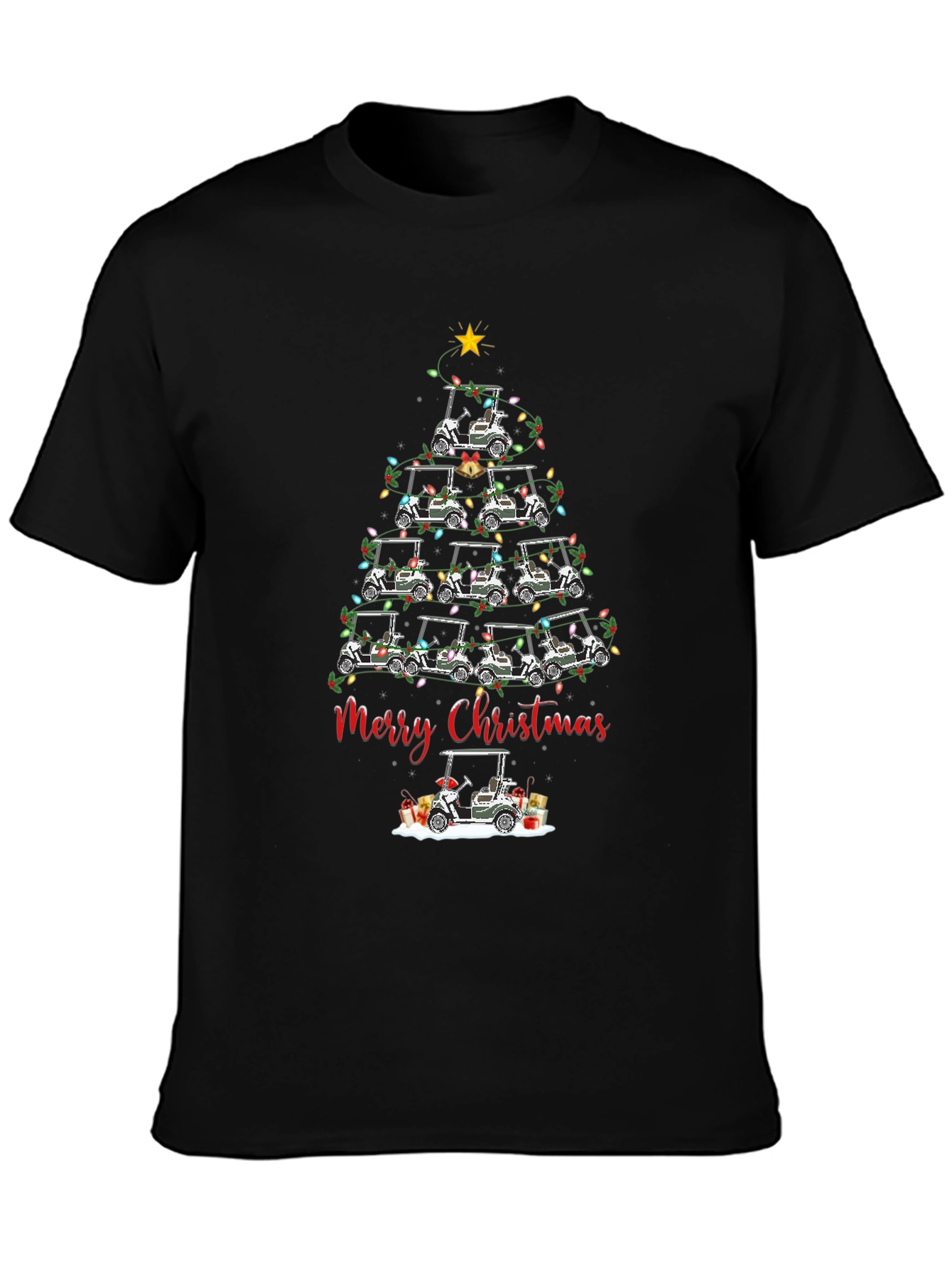 Golf Cart Christmas Tree T-Shirt