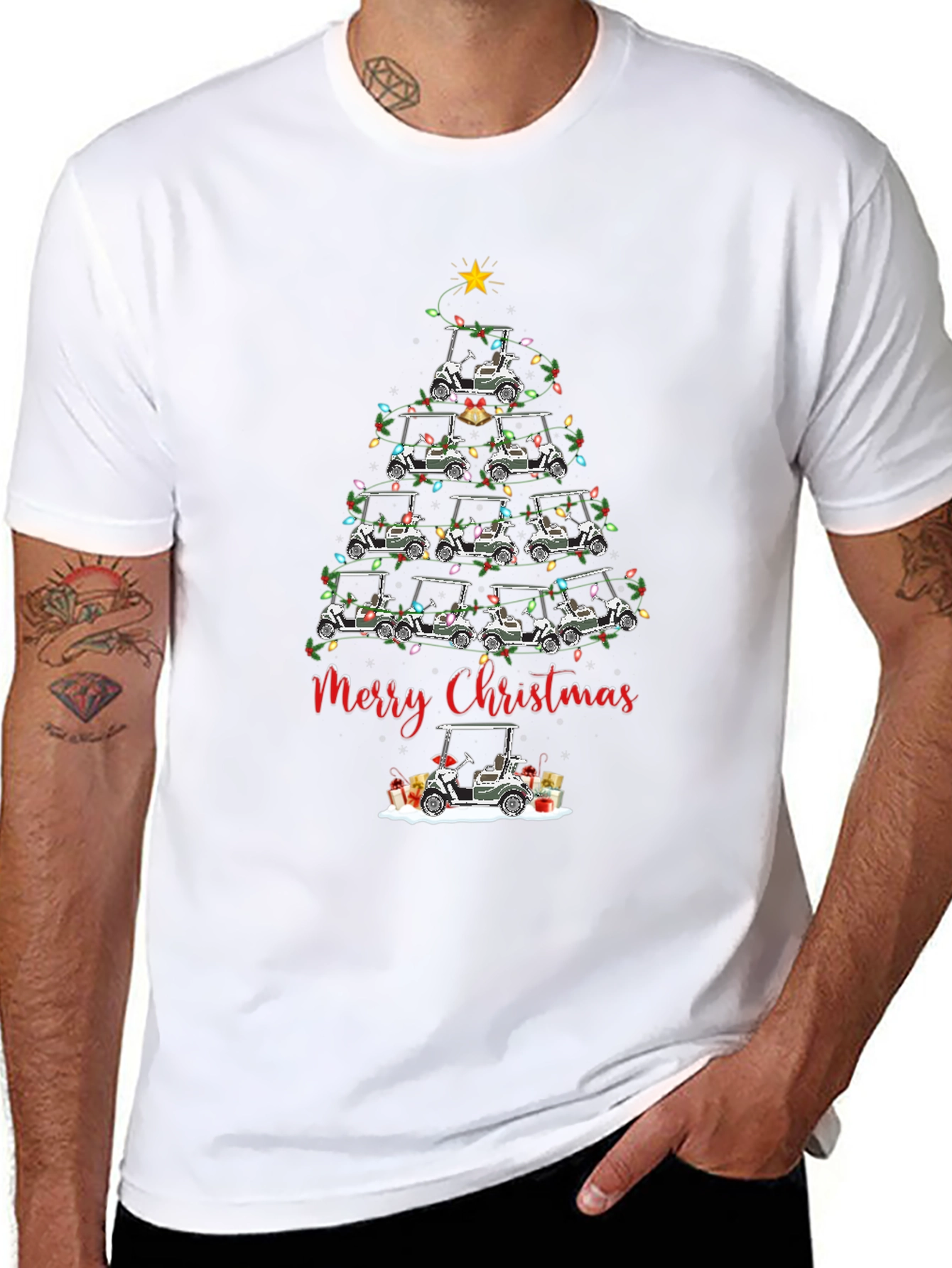 Golf Cart Christmas Tree T-Shirt