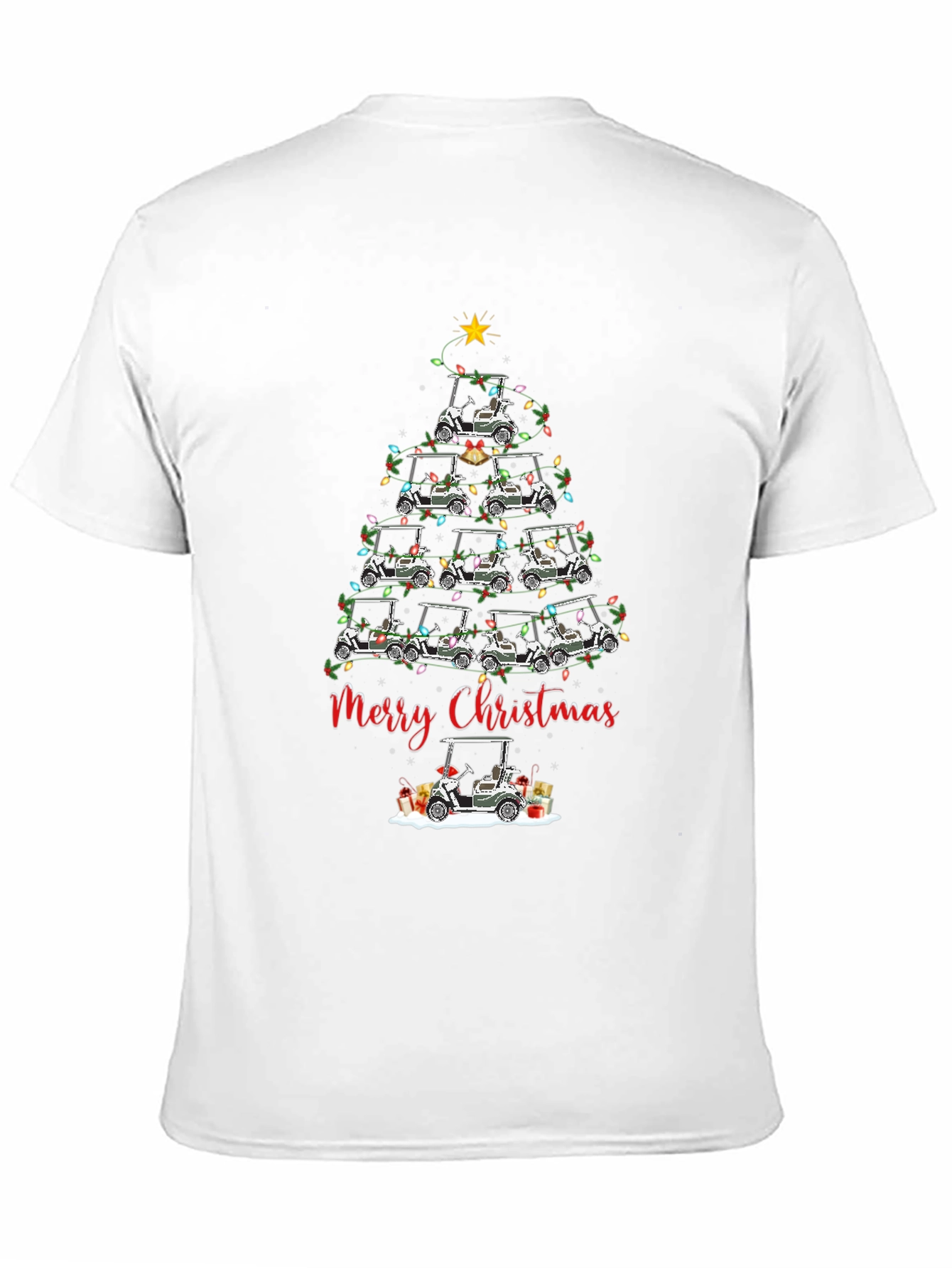 Golf Cart Christmas Tree T-Shirt