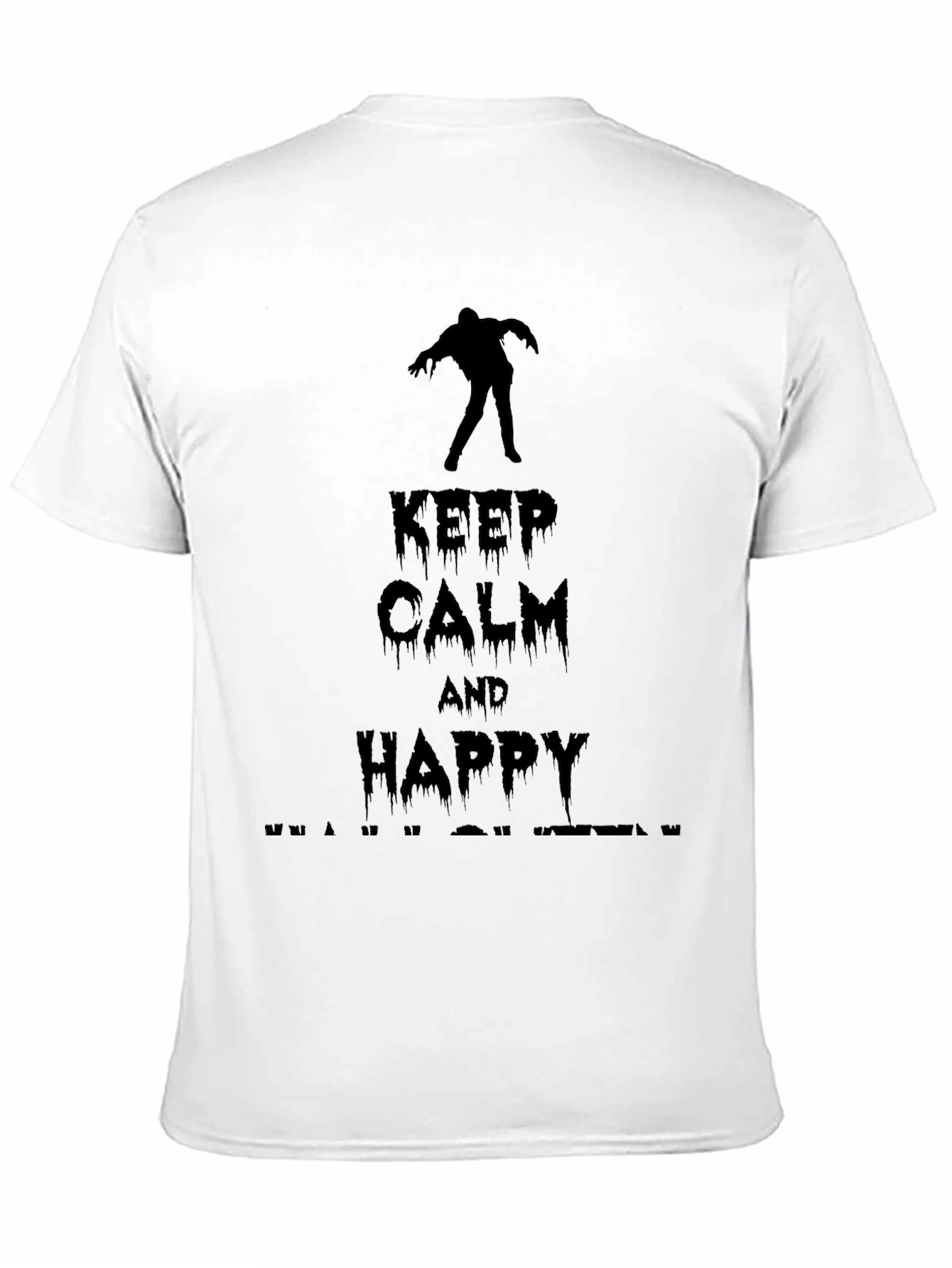 Keep Calm & Happy Halloween Black Graphic Tee