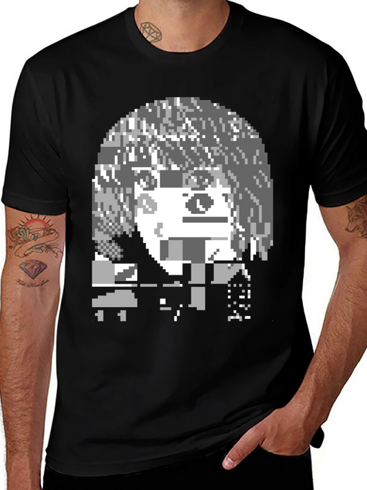 Pixel Art Graphic T-Shirt - Black