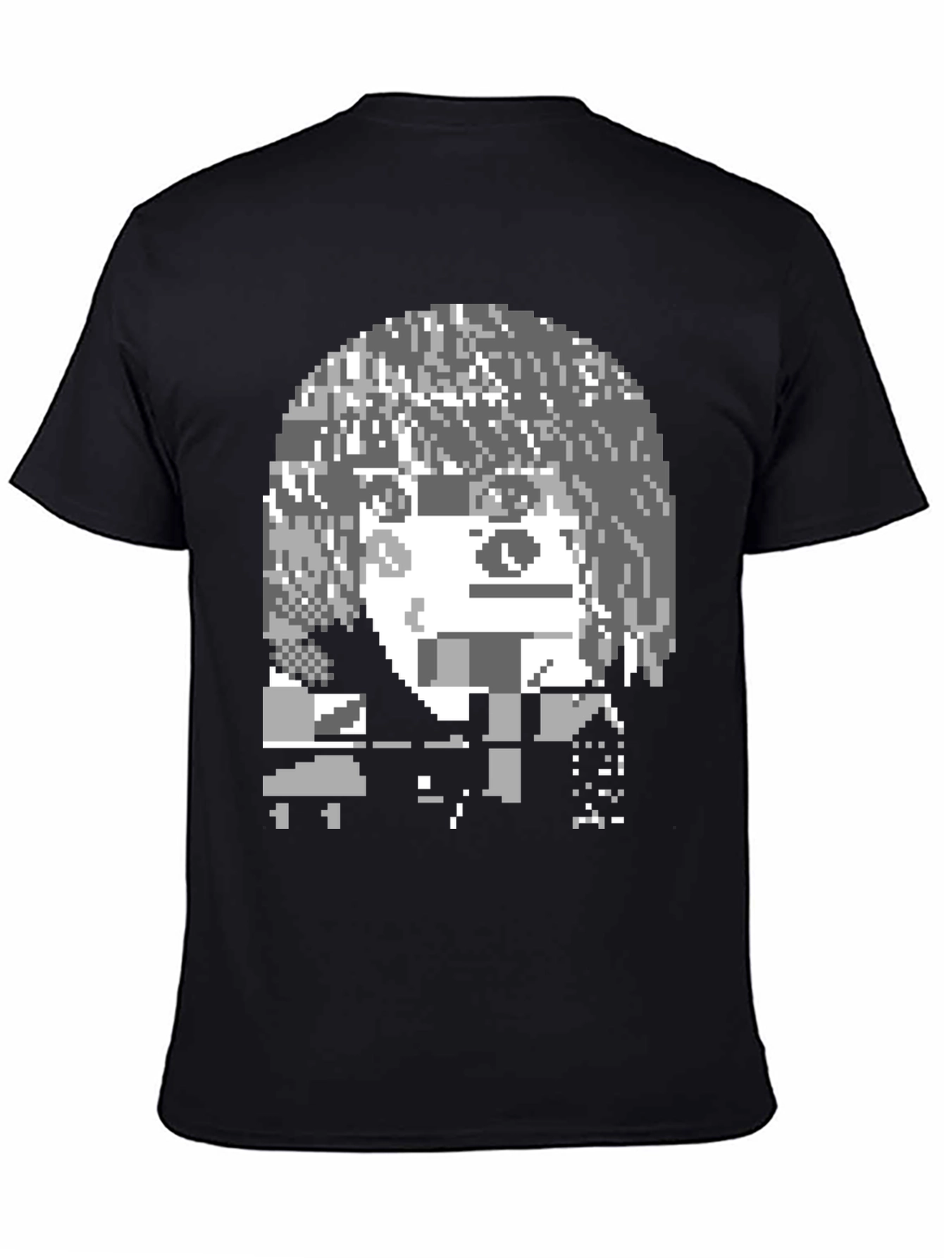 Pixel Art Graphic T-Shirt - Black